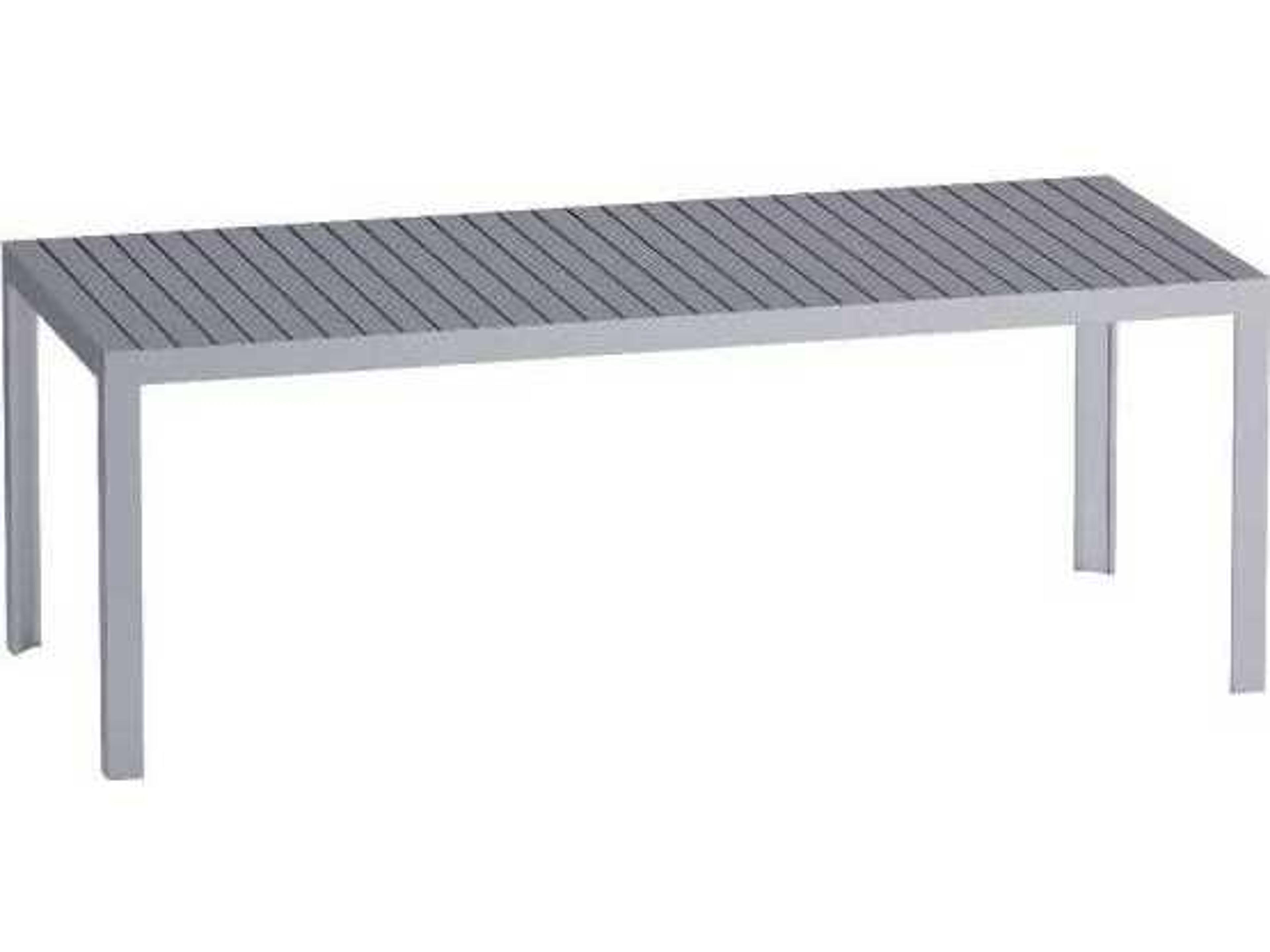 Driade Outdoor Kalimba Aluminum Rectangular Dining Table in Anodized