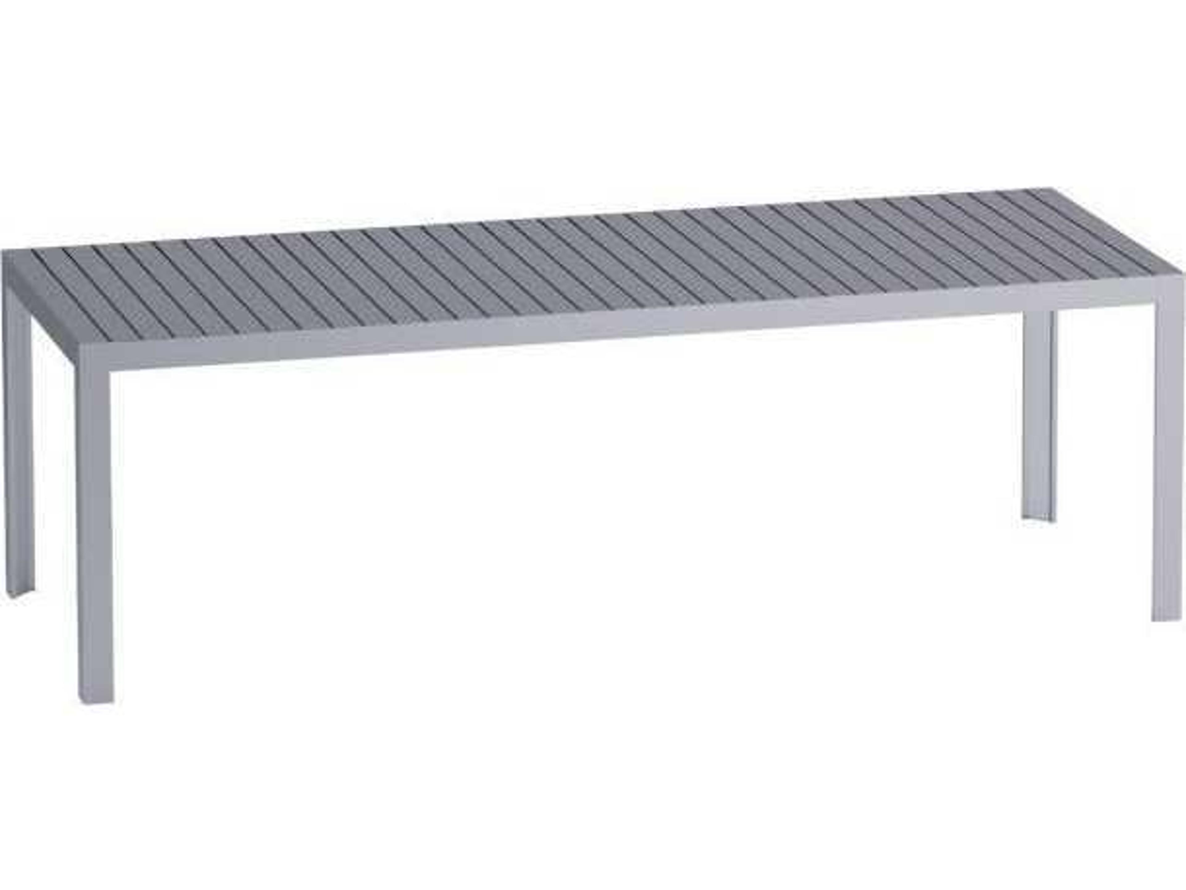 Driade Outdoor Kalimba Aluminum Rectangular Dining Table in Anodized