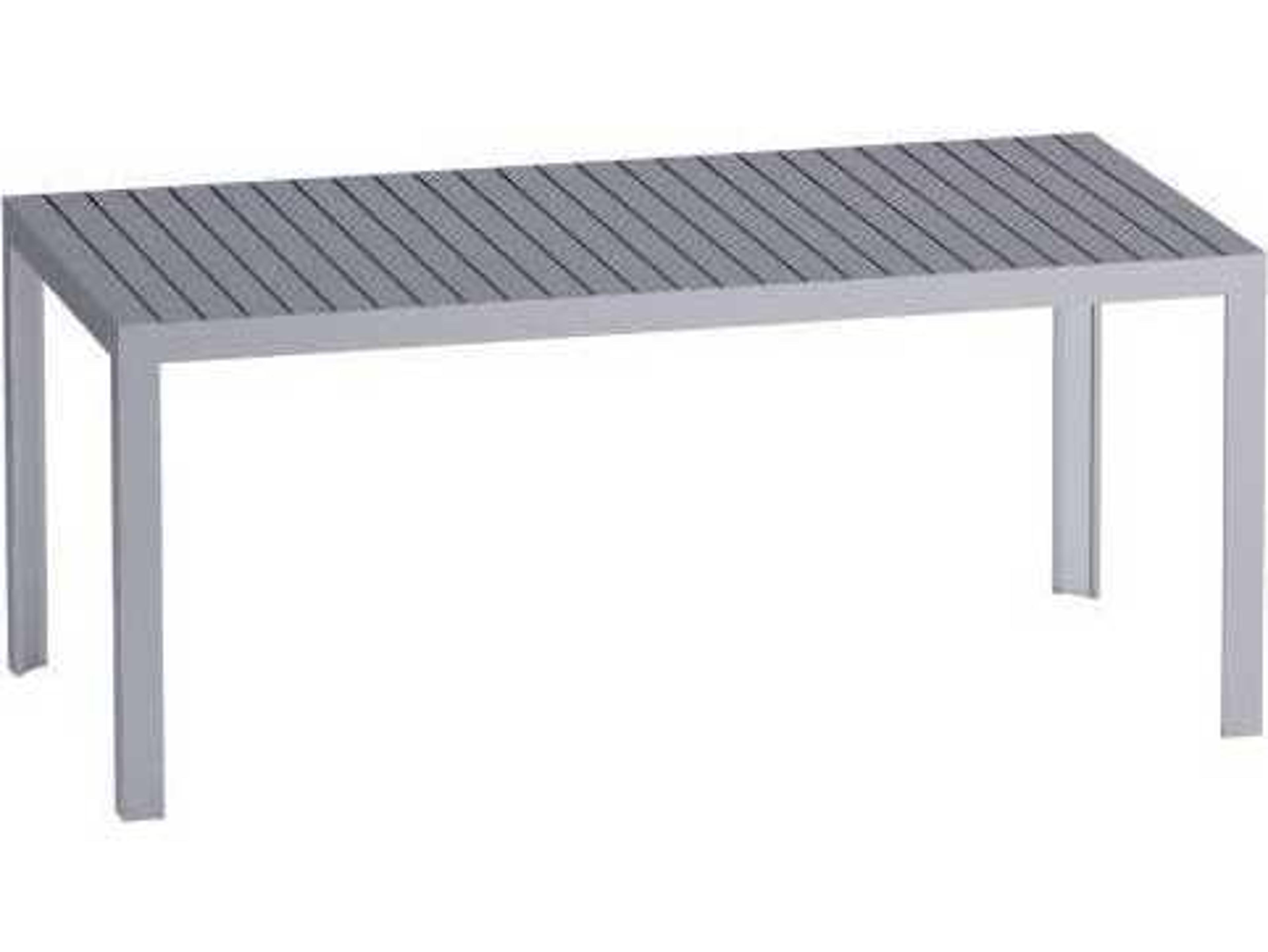 Driade Outdoor Kalimba Aluminum Rectangular Dining Table in Anodized