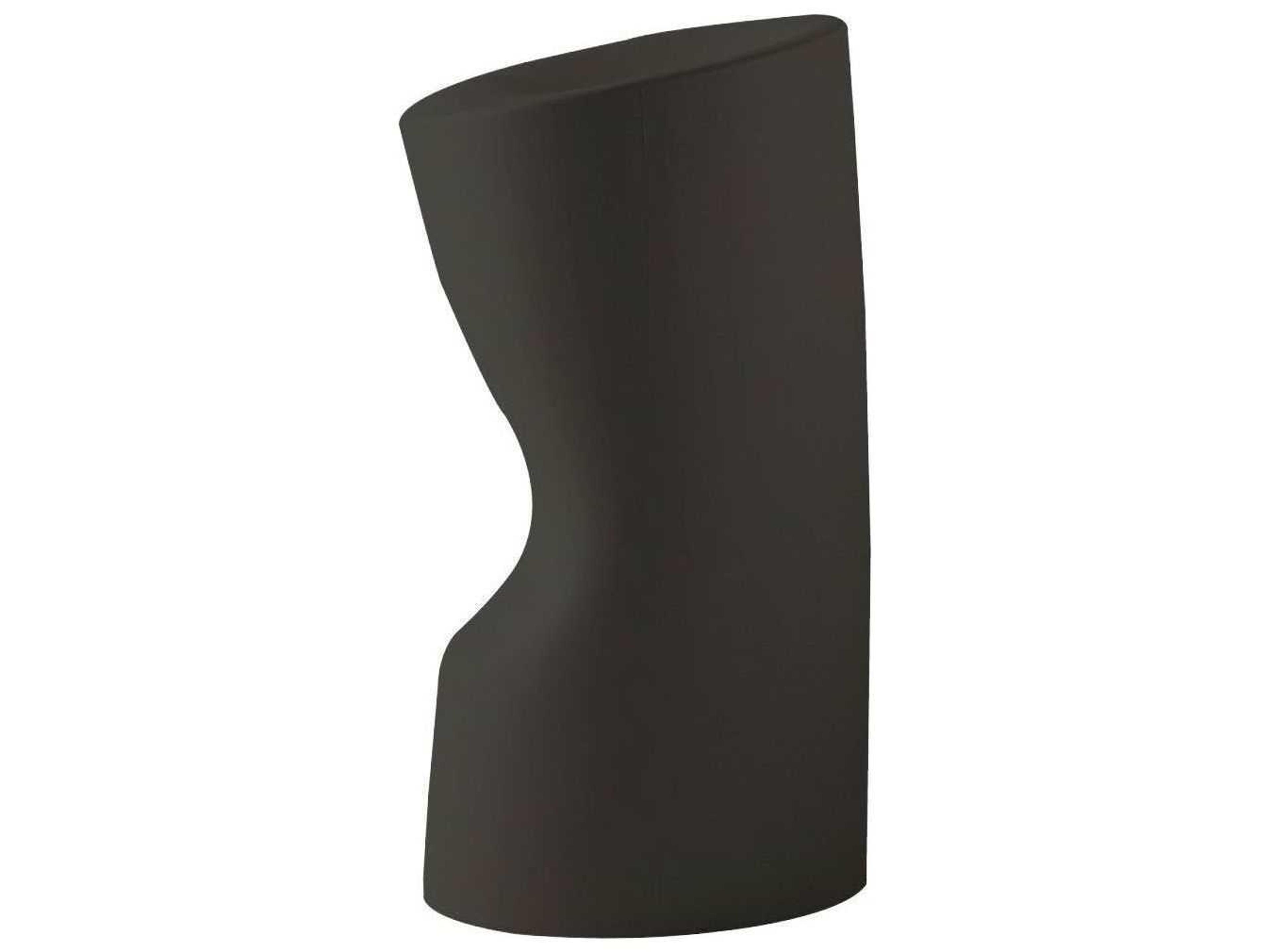 Driade Outdoor Quick Ship Tokyo-Pop Polyethylene Monobloc Bar Stool in Anthracite Grey