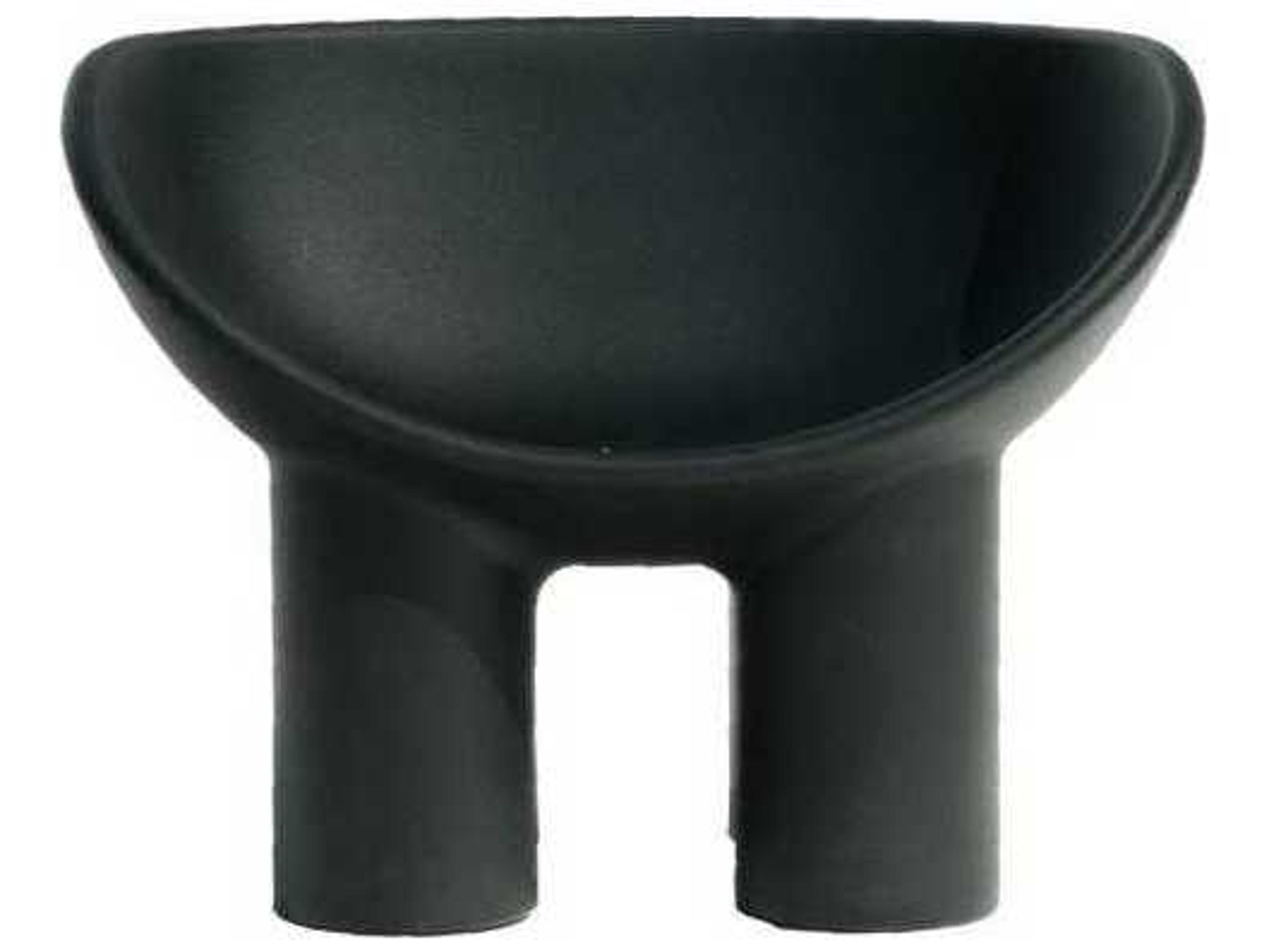 Driade Outdoor Roly Poly Recycled Lounge Chair in Black