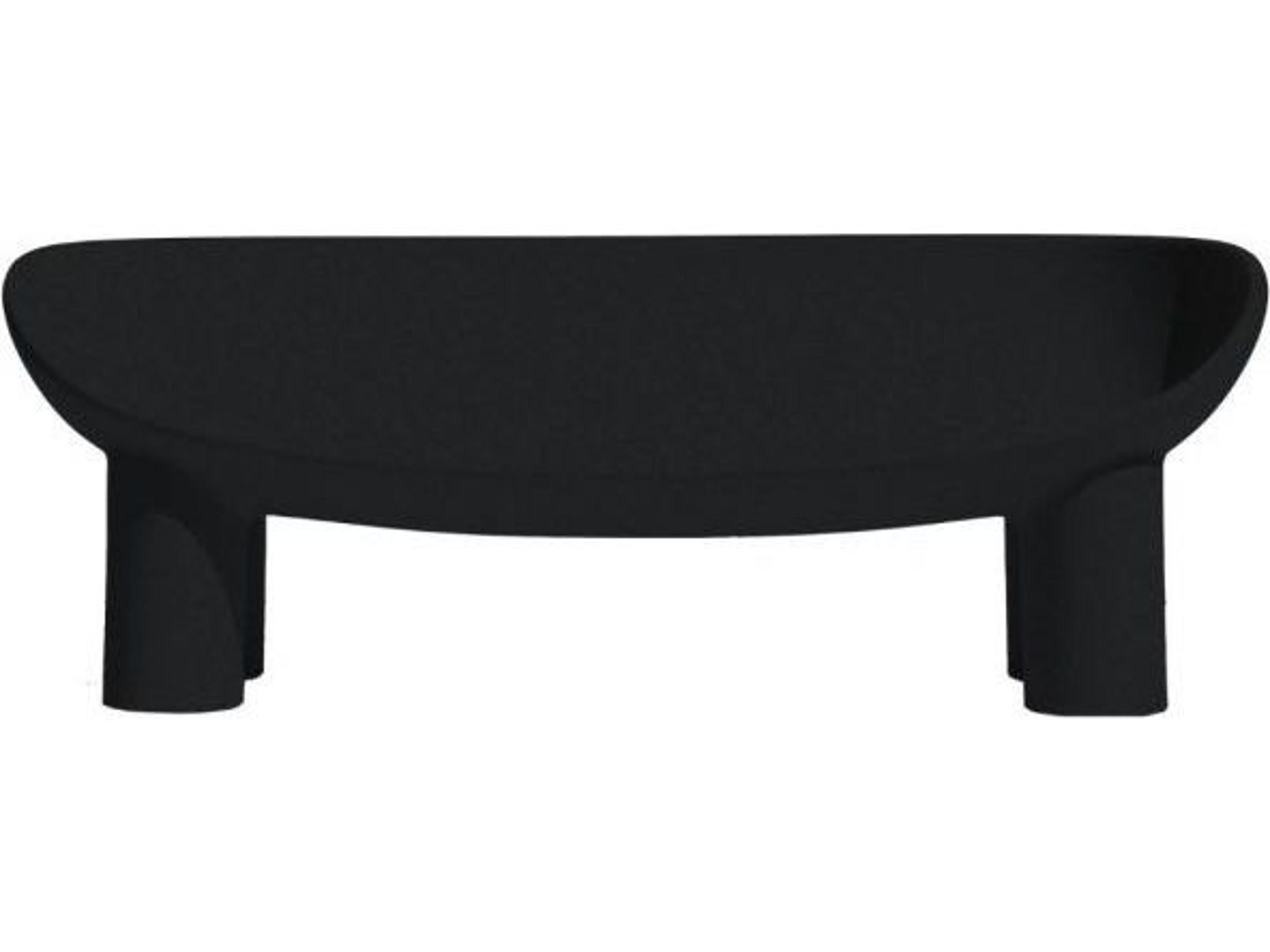 Driade Outdoor Quick Ship Roly Poly Polyethylene Sofa in Charcoal