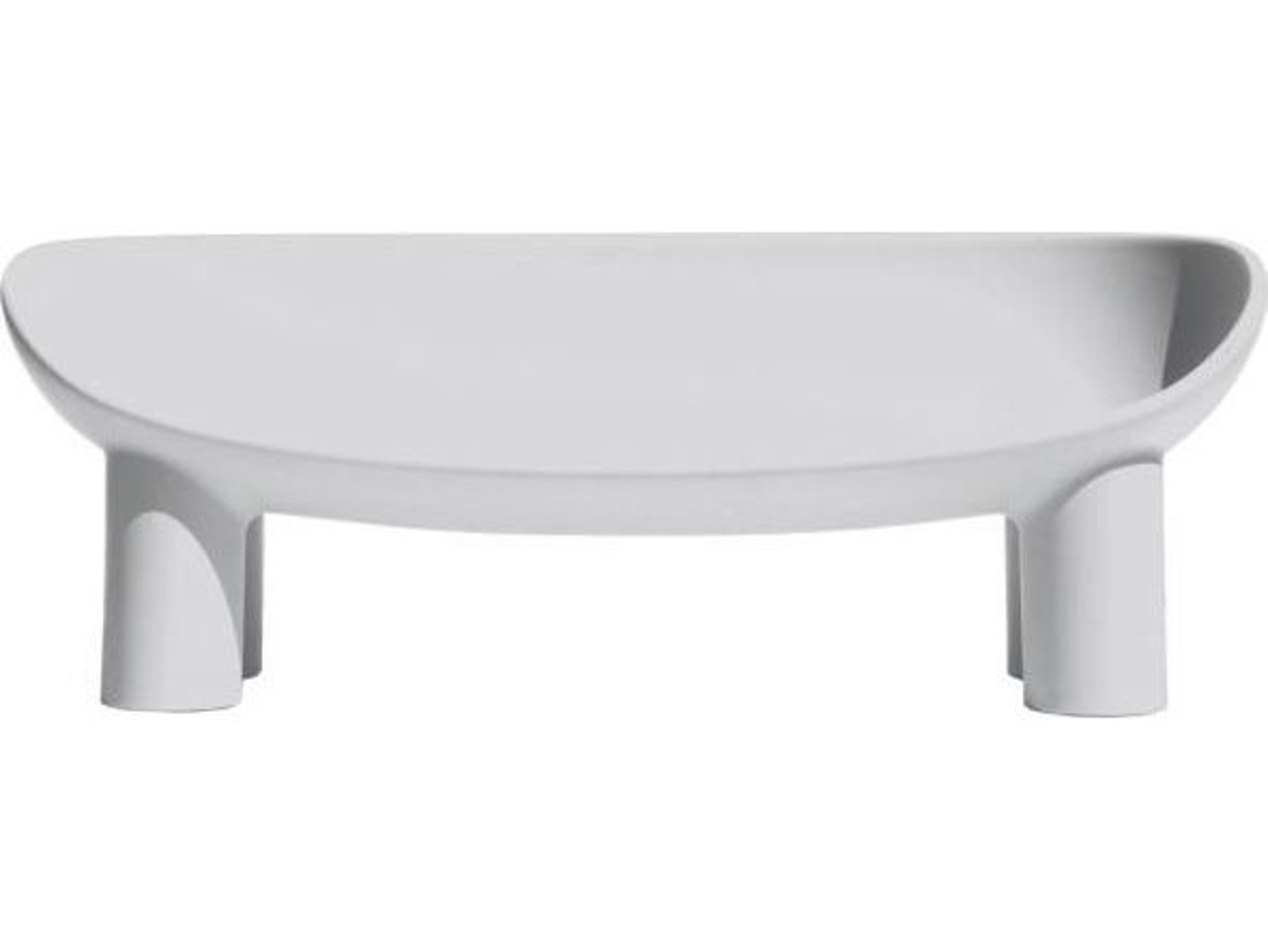 Driade Outdoor Quick Ship Roly Poly Polyethylene Sofa in Concrete