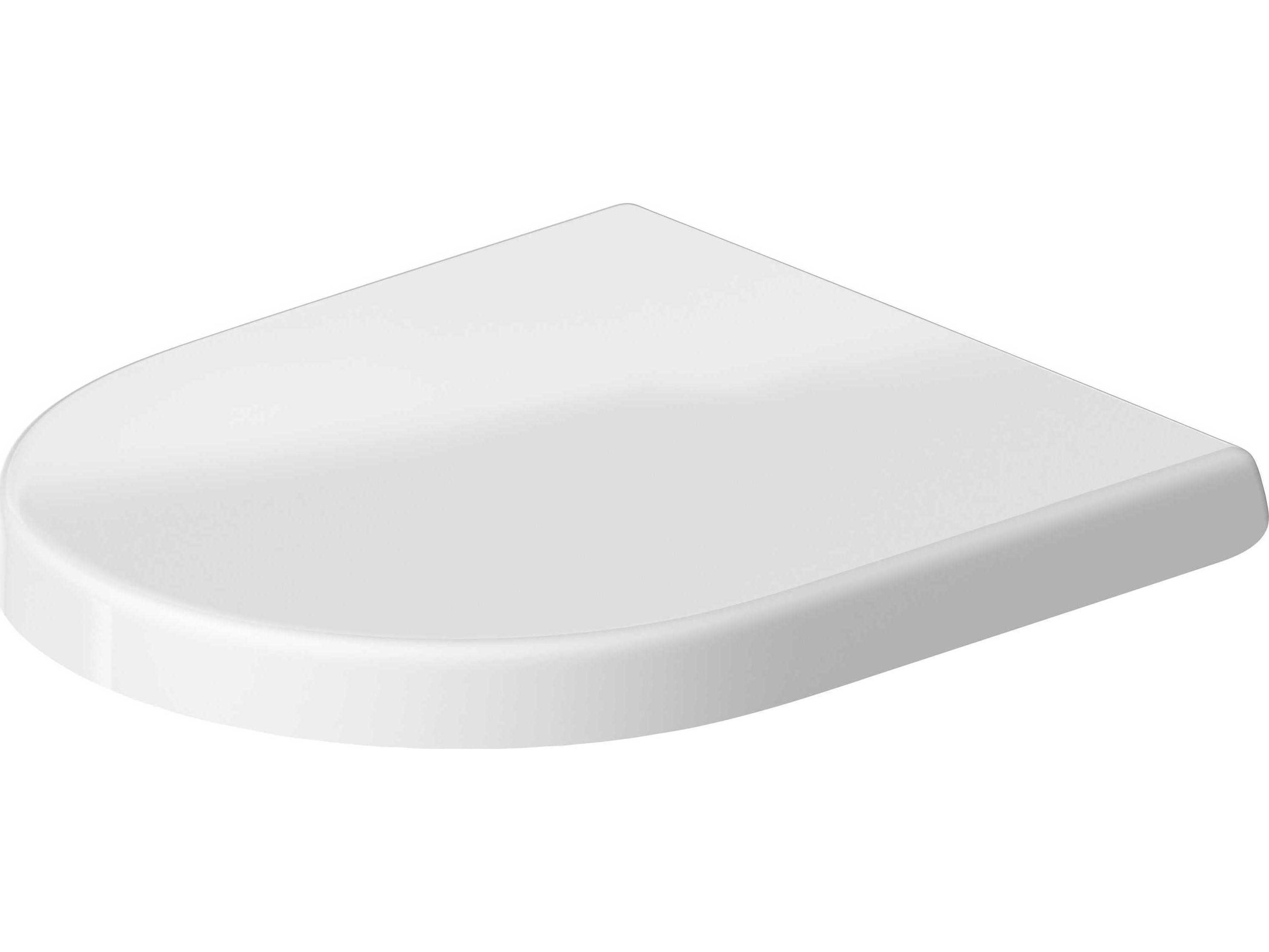 Duravit Toilet Accessories 15'' White D-shaped Toilet Seat - Soft Closure