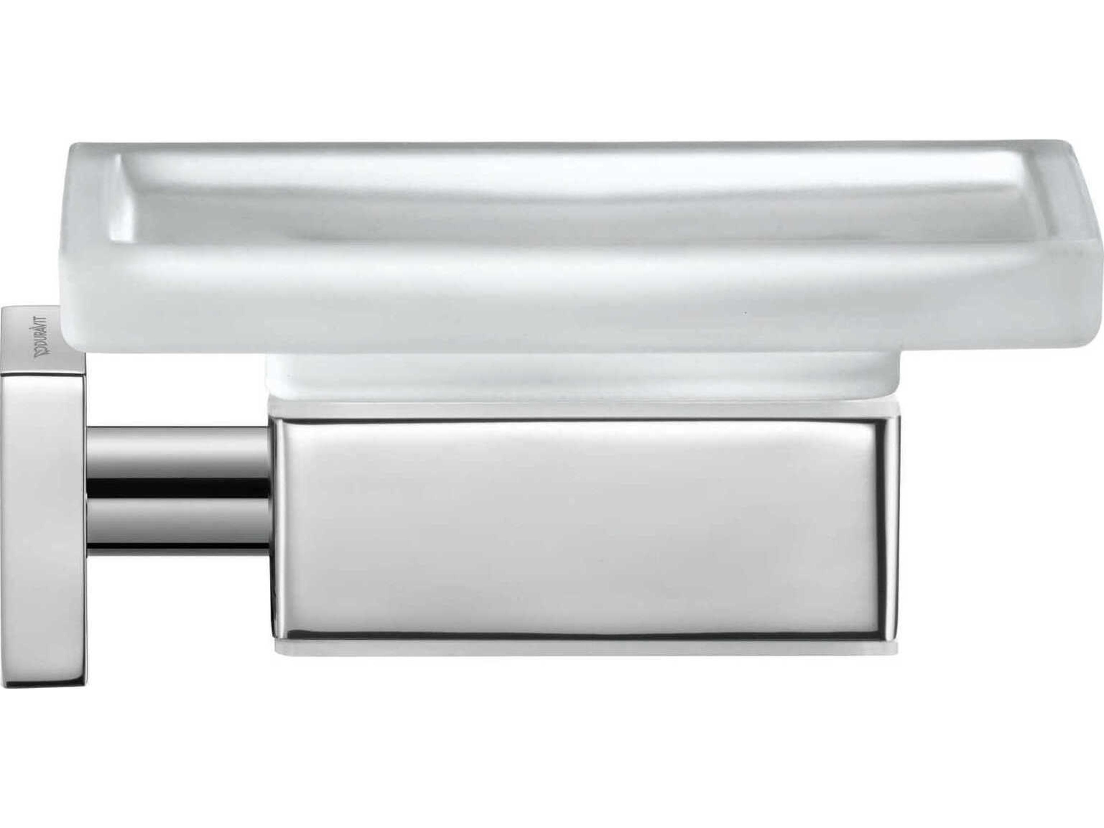 Duravit Karree 5'' Glass Chrome Soap Dish