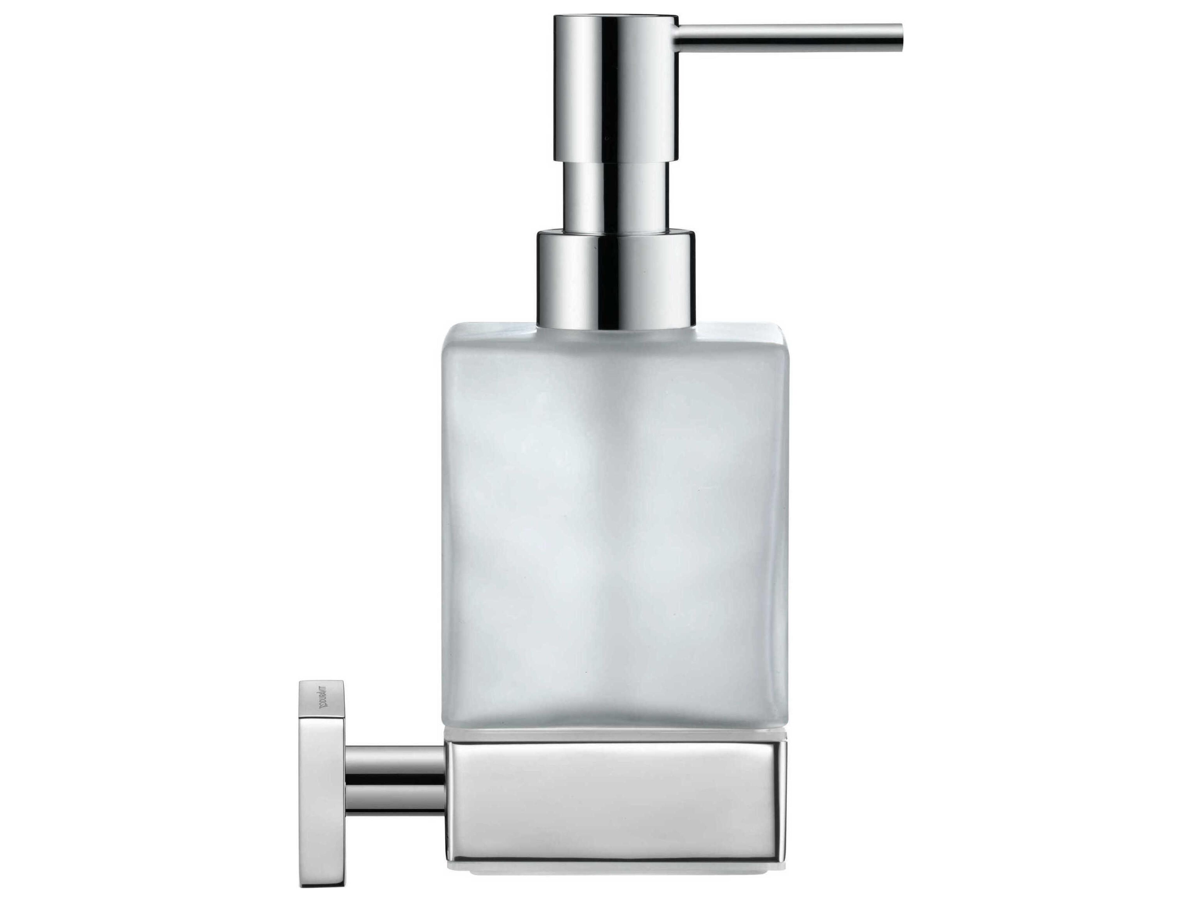 Duravit Karree 5'' Glass Chrome Soap Dispenser