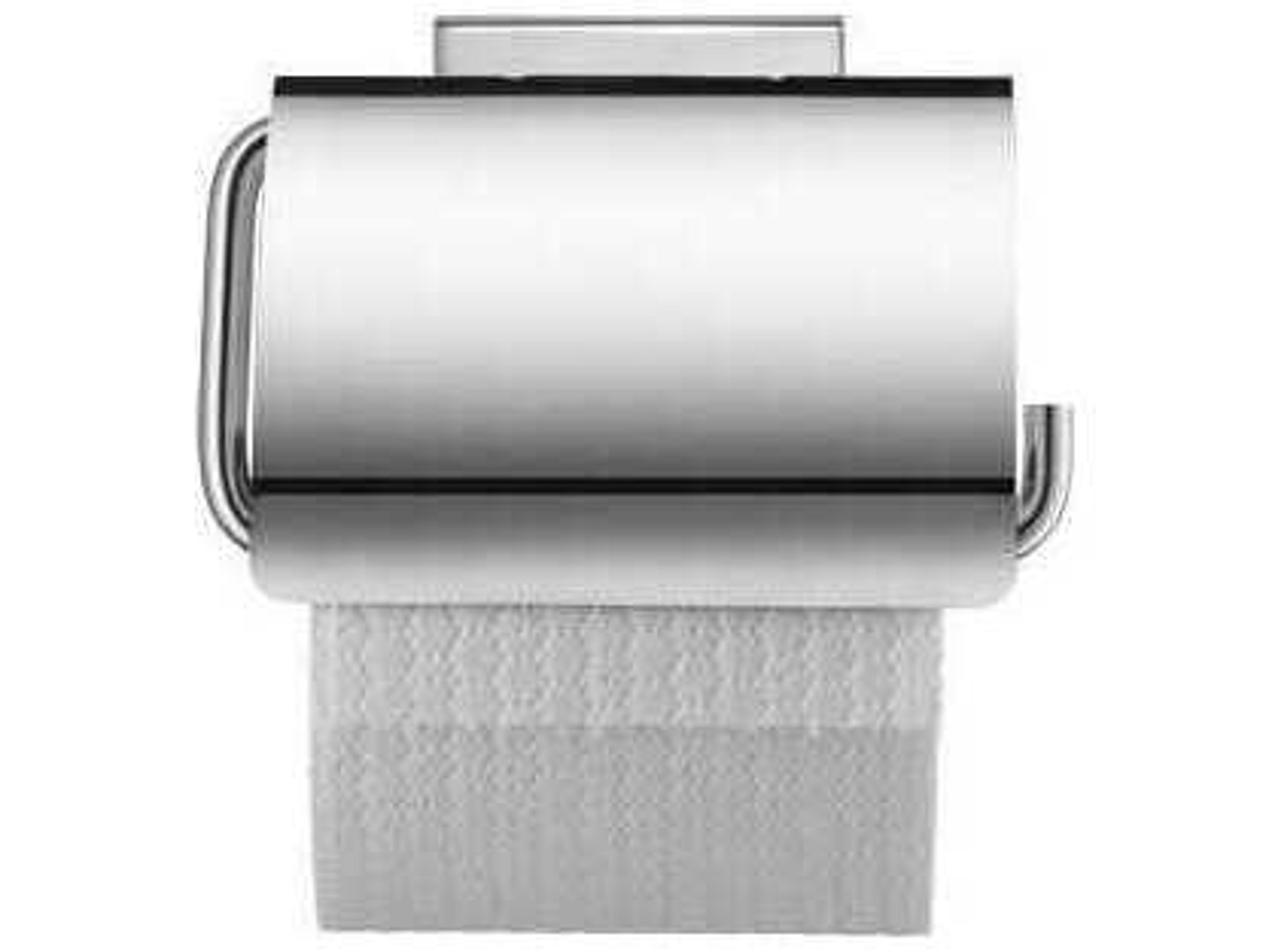 Duravit Karree 6'' Chrome Toilet Paper Holder With Cover