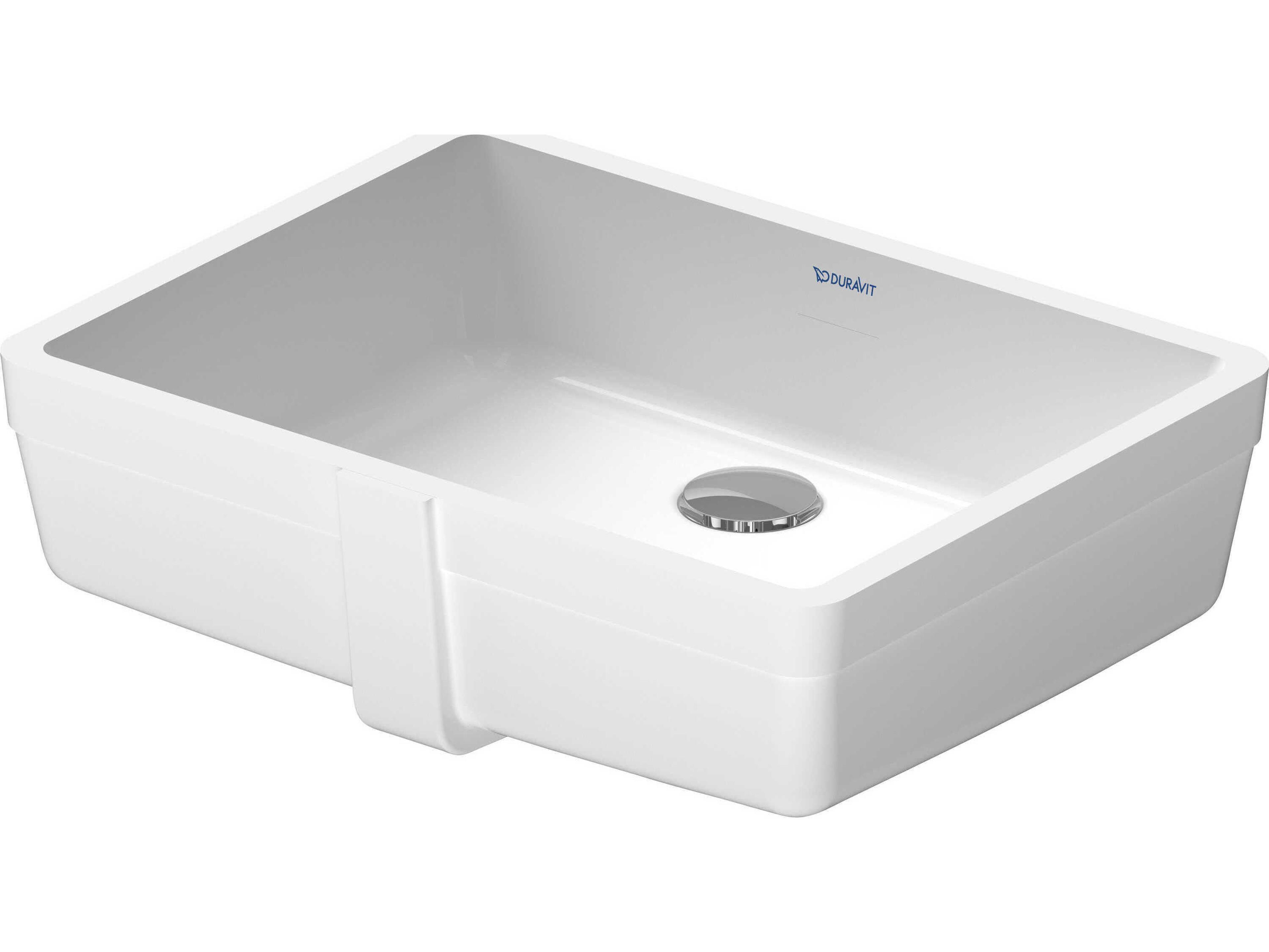 Duravit Vero 18'' Ceramic White High Gloss Undermount Sink with No Faucet Hole