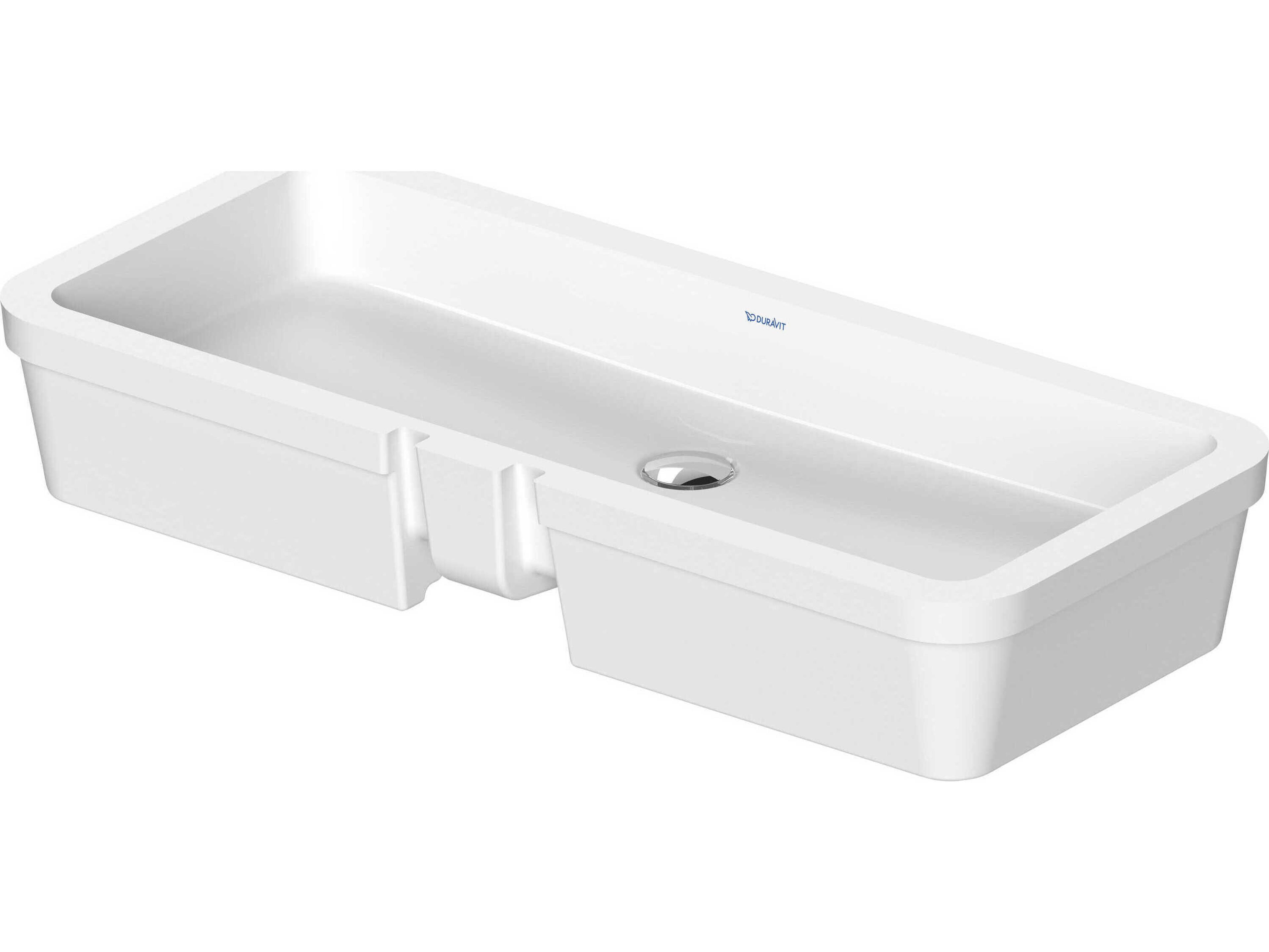 Duravit Vero 32'' Ceramic White High Gloss Undermount Sink with No Faucet Hole