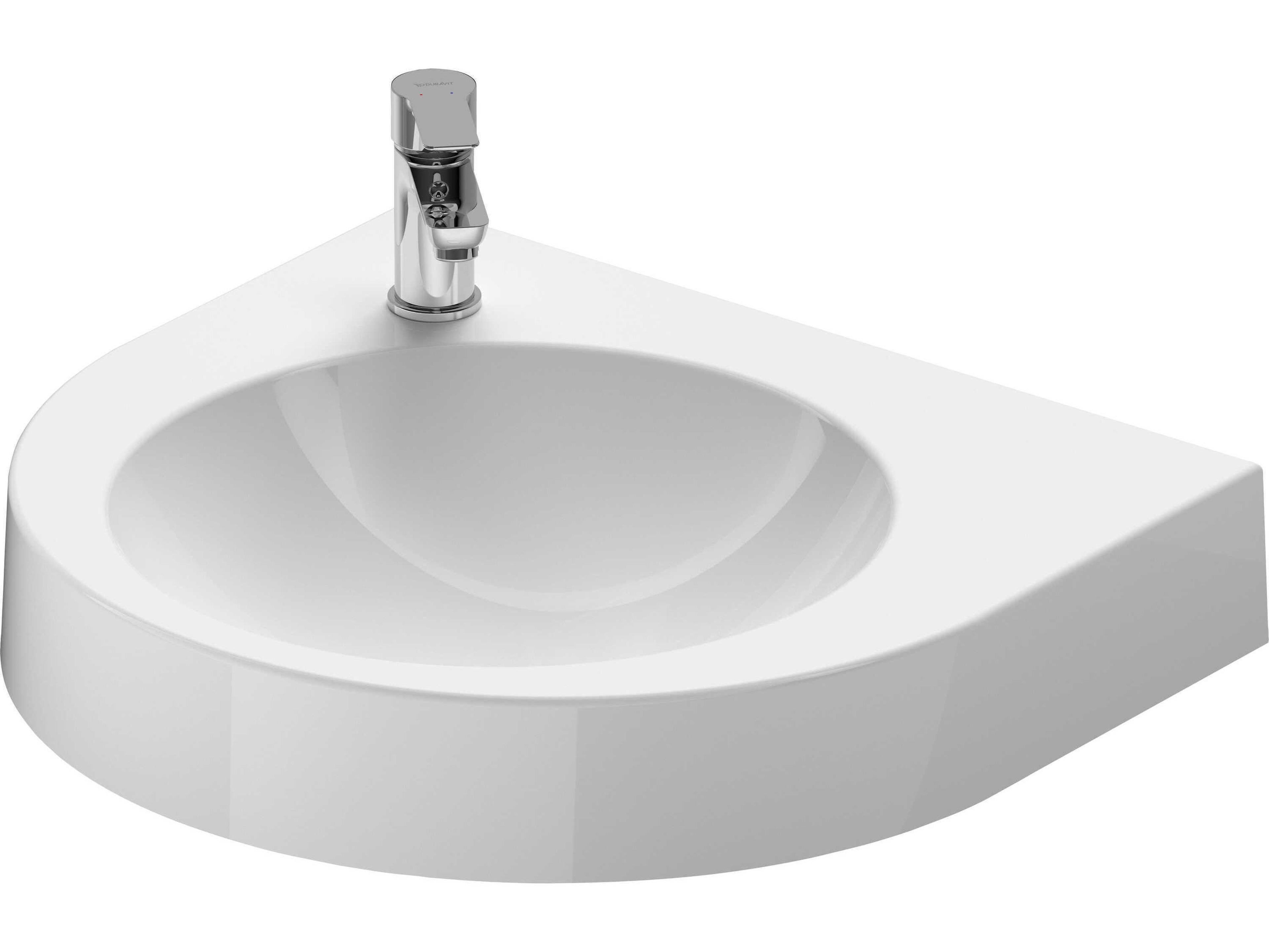 Duravit Architec 23'' White High Gloss Sink with 1 right positioned faucet hole