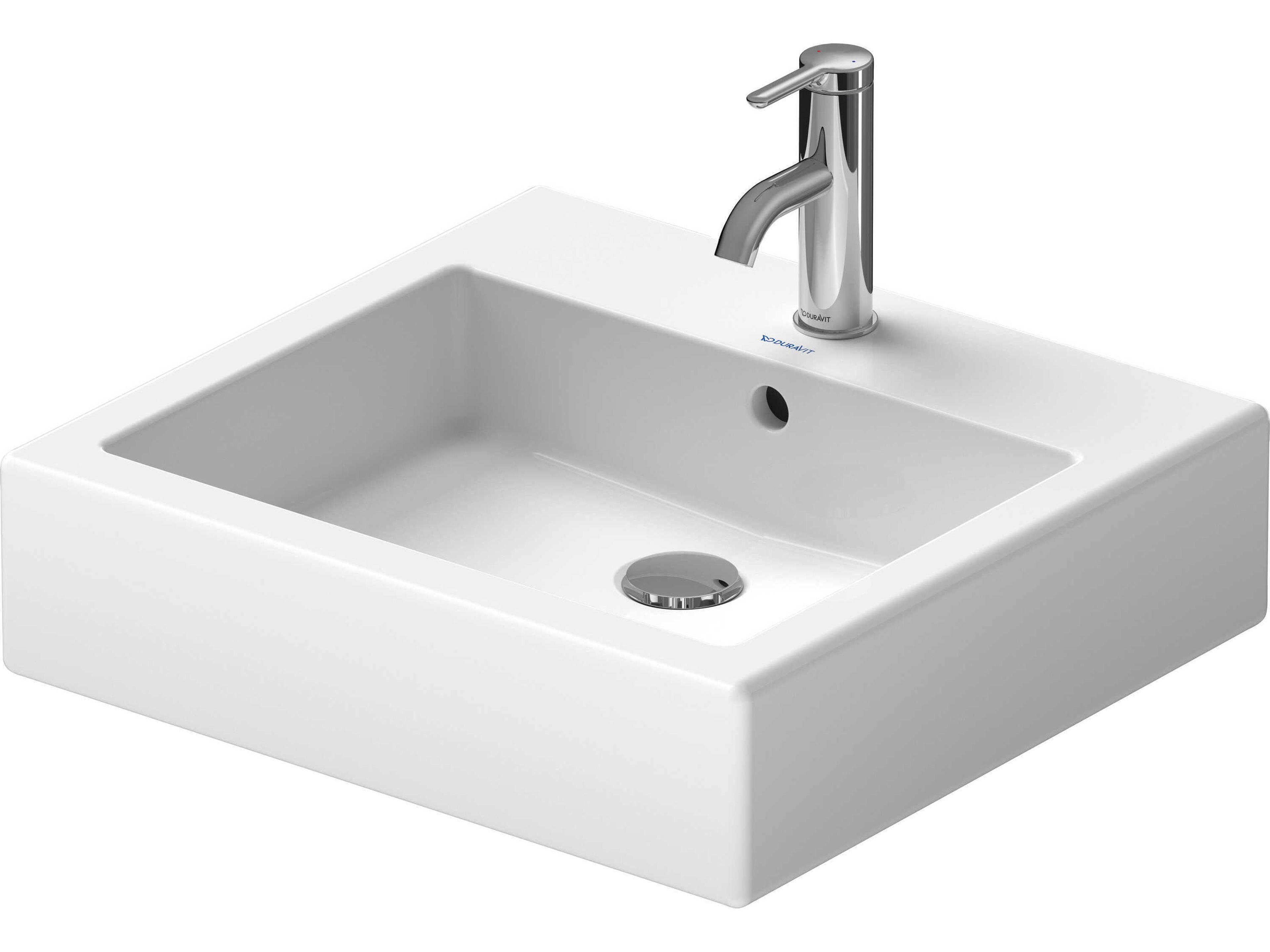 Duravit Vero 19'' Ceramic White High Gloss Washbowl Sink with 1 Faucet Hole