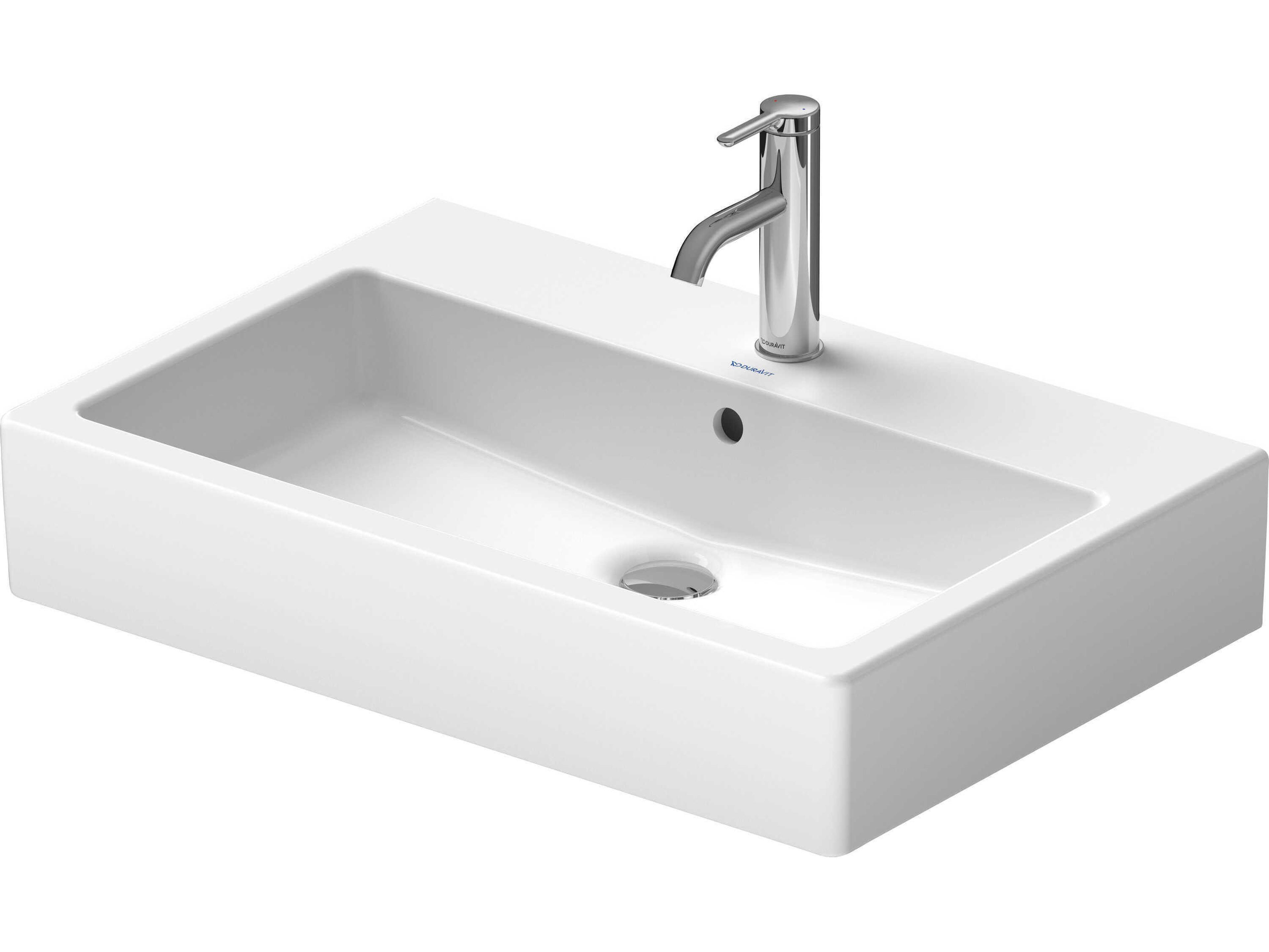 Duravit Vero 28'' Ceramic White High Gloss Sink with 3 Faucet Hole