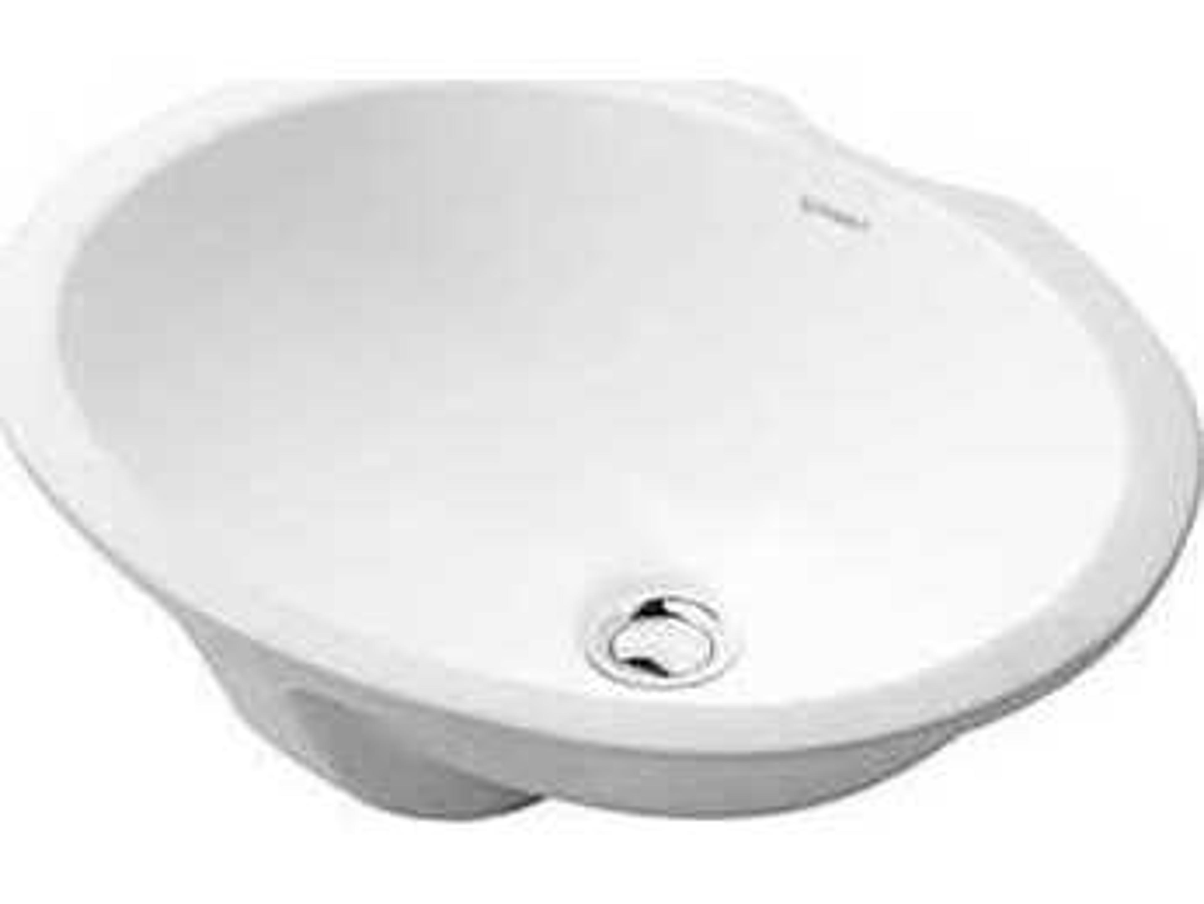 Duravit Design 23'' Ceramic White High Gloss Undermount Sink with no faucet holes