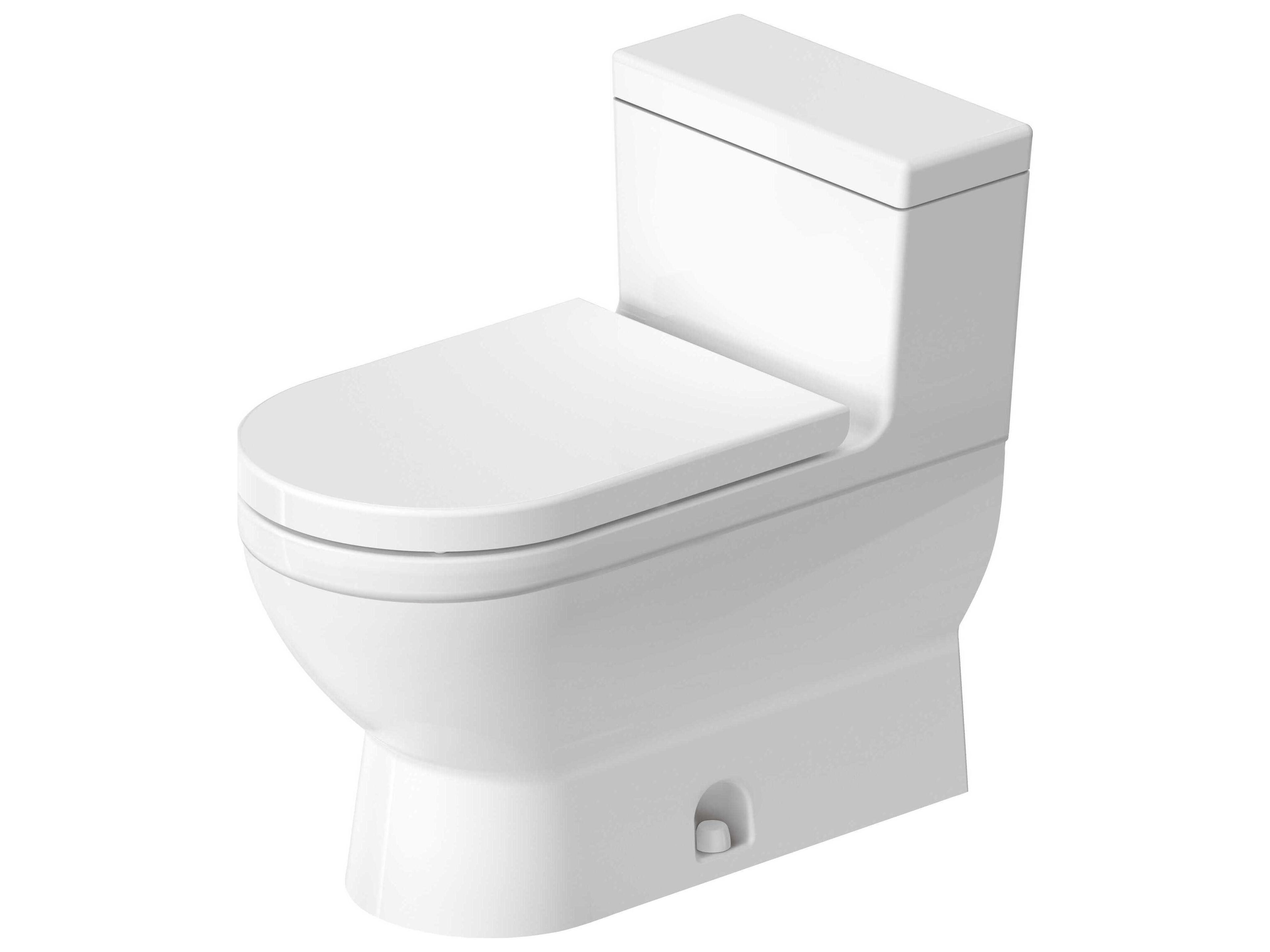 Duravit Starck 3 16'' Ceramic White High Gloss One-Piece Toilet - HygieneGlaze