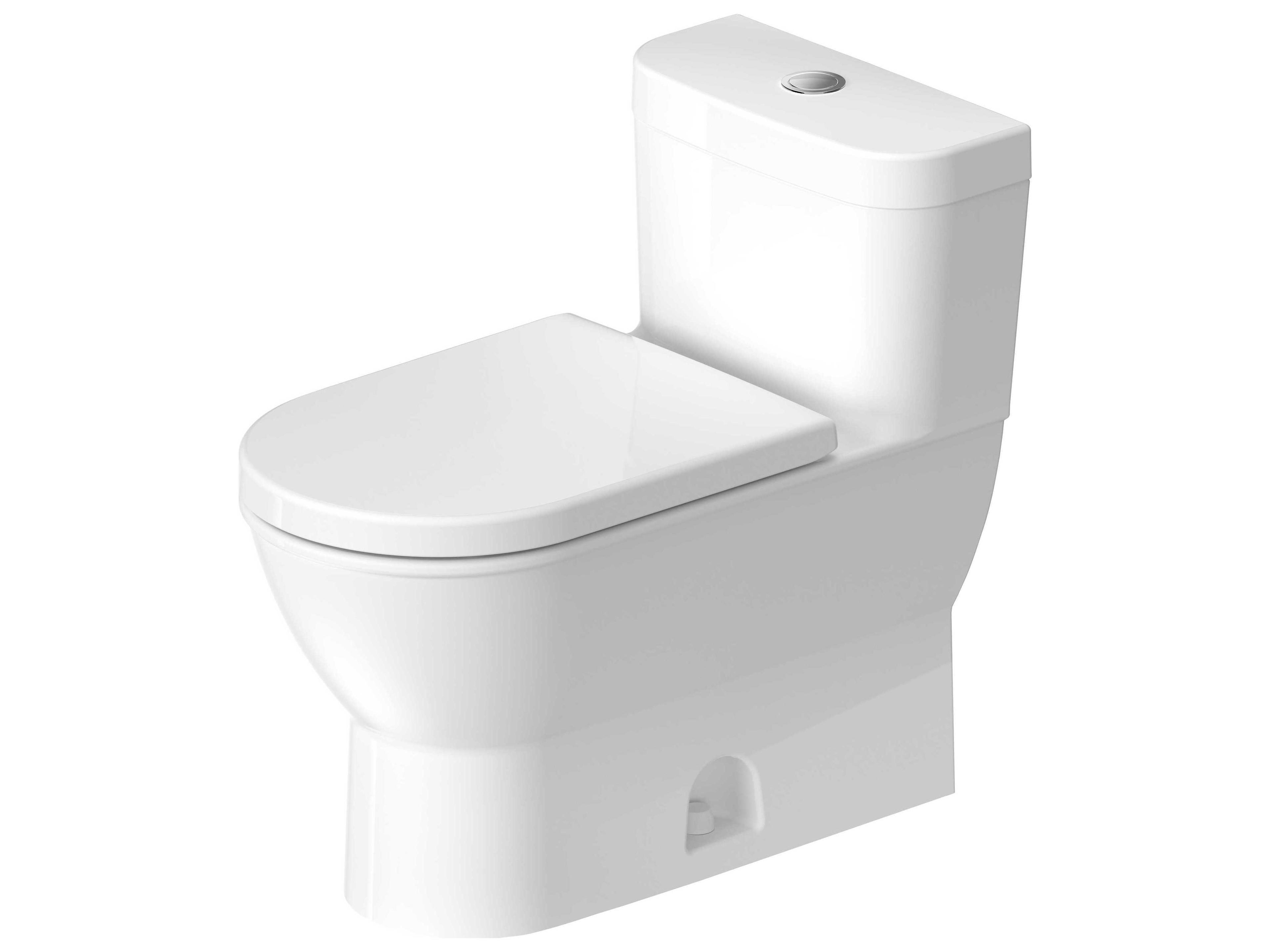 Duravit Darling 16'' Ceramic White High Gloss One-Piece Toilet - HygieneGlaze