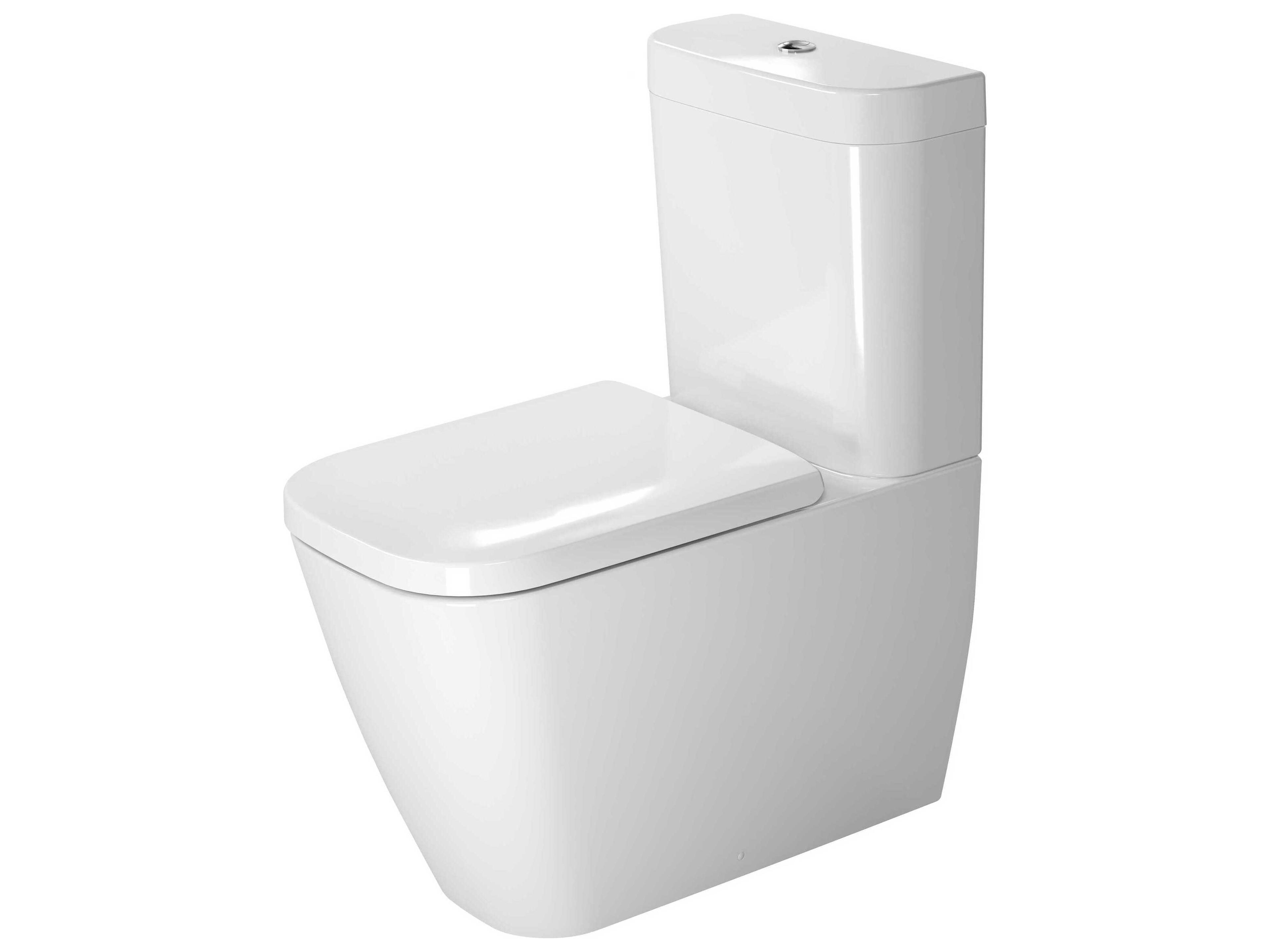 Duravit Happy D.2 14'' Ceramic White High Gloss Floor-Mounted Toilet Bowl - 0.79/1.59 GPF