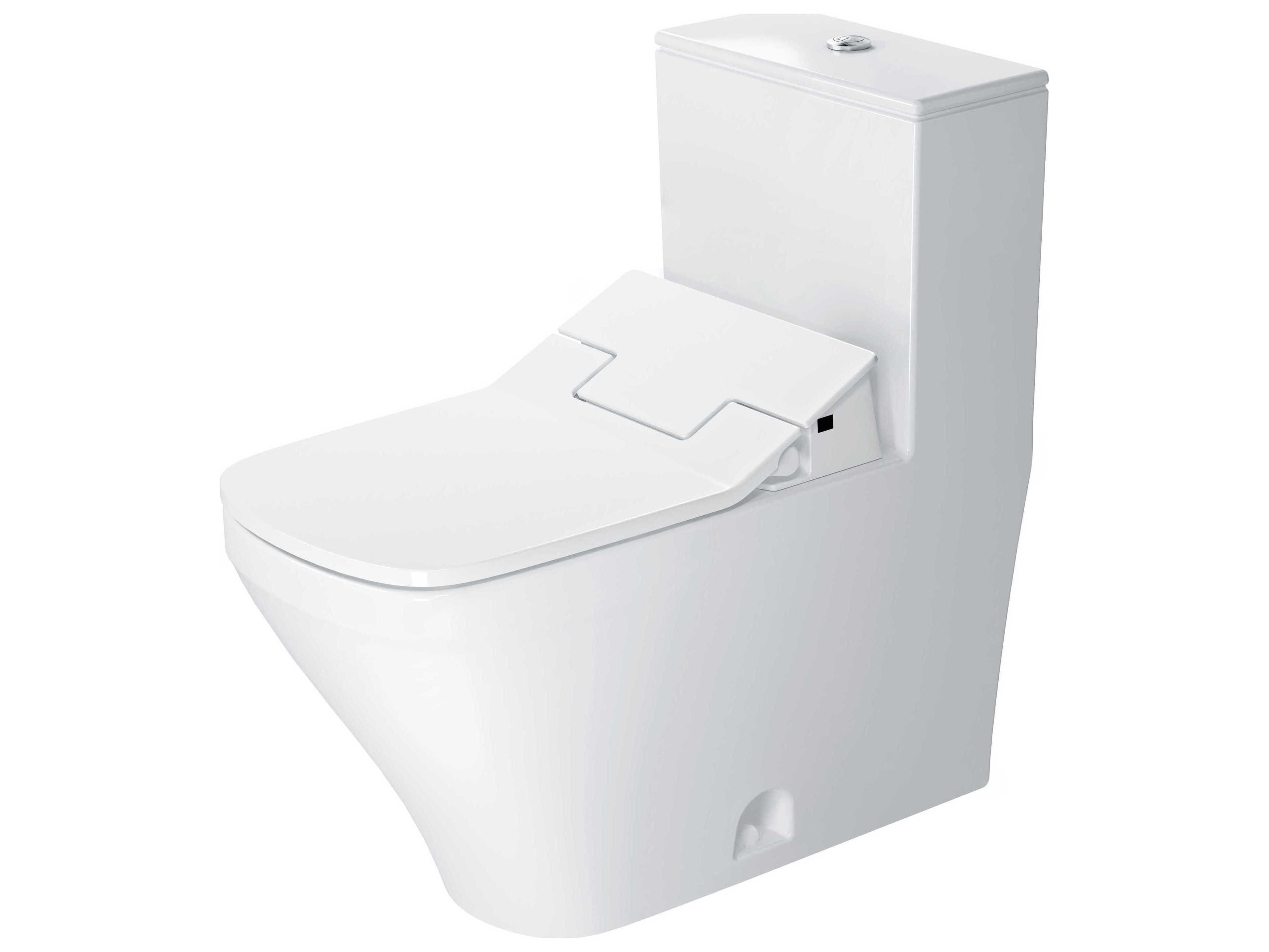 Duravit Durastyle 15'' Ceramic Dual Flush White High Gloss One-Piece Toilet - HygieneGlaze