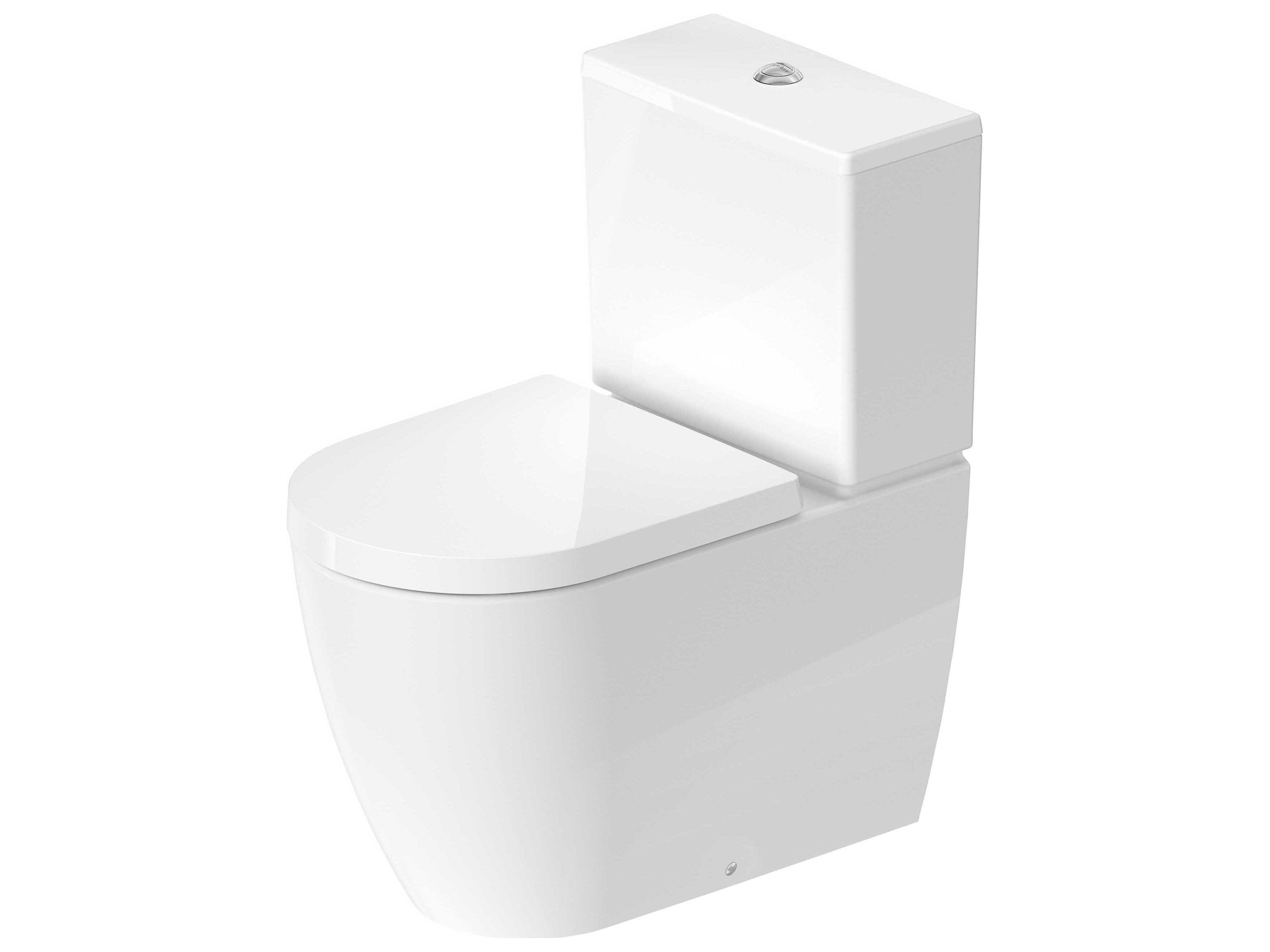 Duravit Me By Starck 15'' Ceramic White High Gloss Floor-Mounted Toilet - 0.79/1.59 GPF