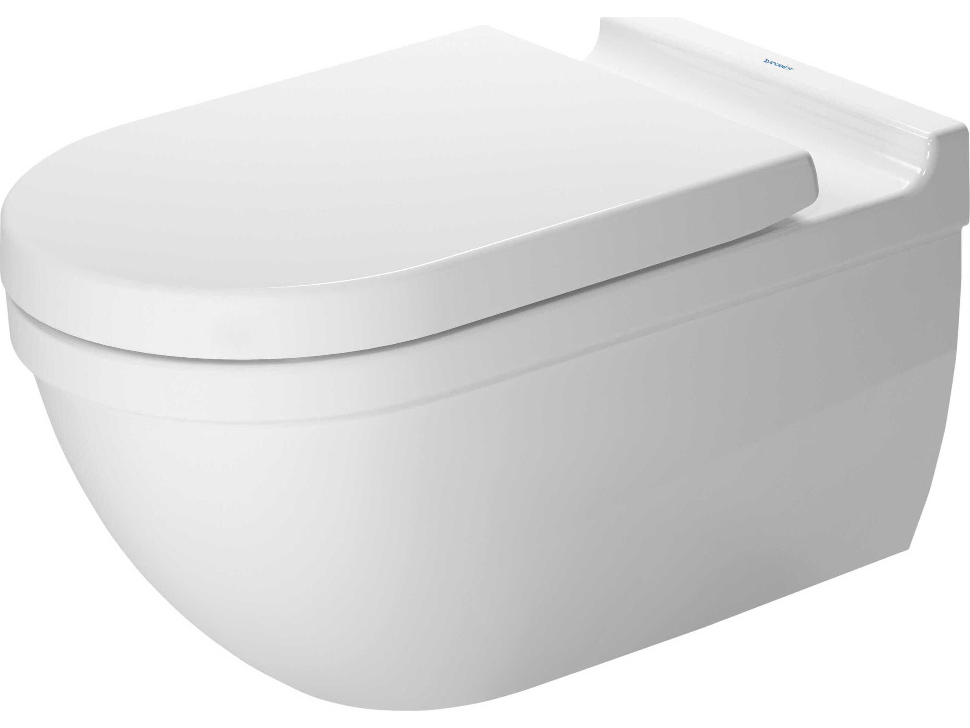Duravit Starck 3 14'' Ceramic White High Gloss Wall-Mounted Toilet - 0.8/1.6 GPF