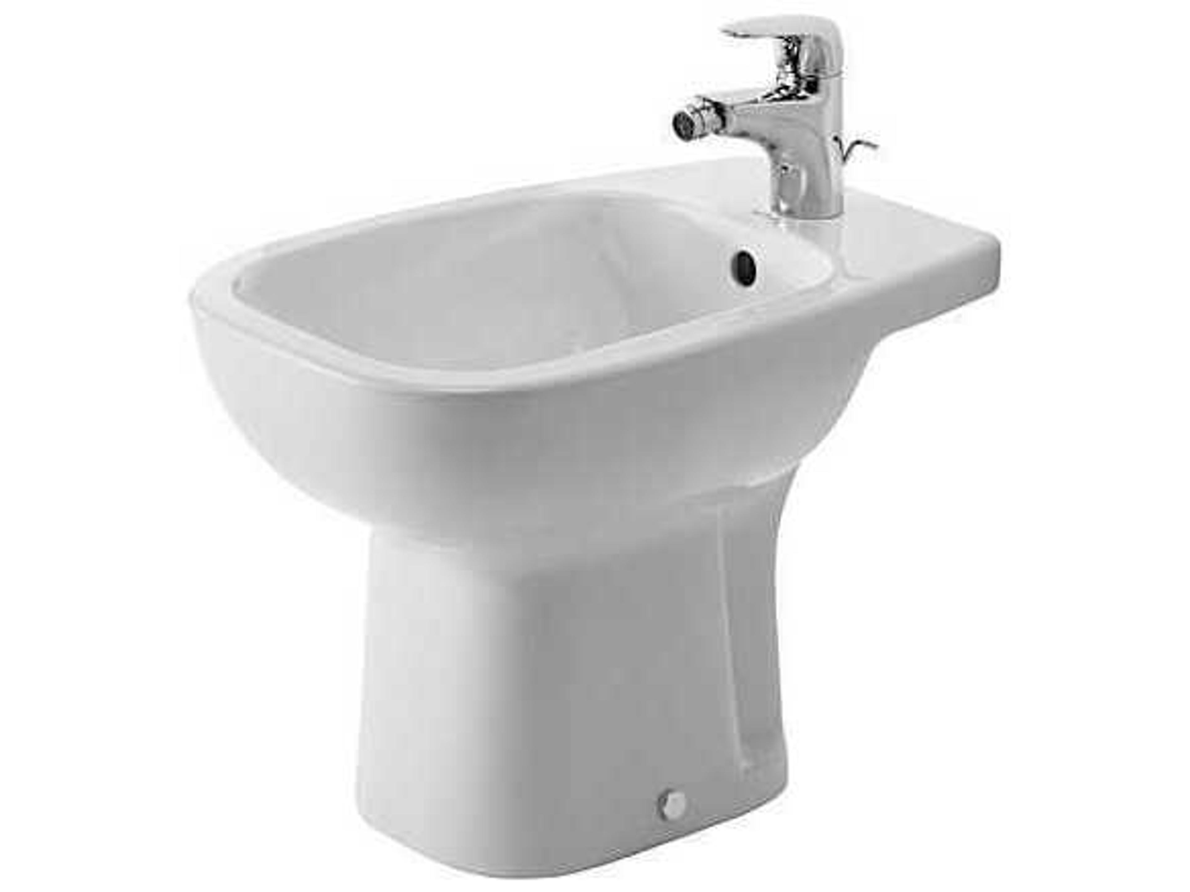 Duravit D-code 21'' White High Gloss Bidet with 1 Faucet holes