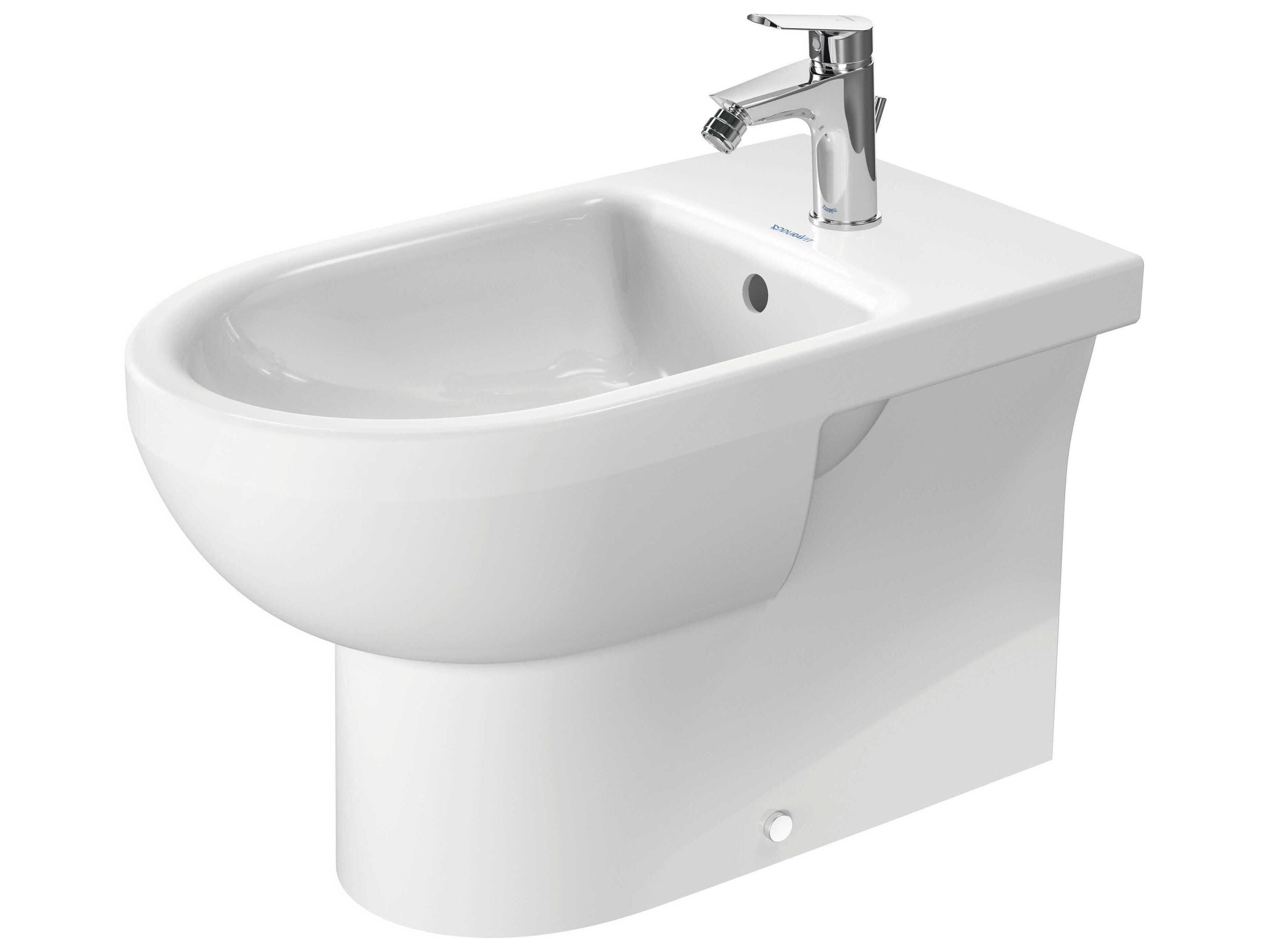 Duravit Duravit No.1 14'' Ceramic White High Gloss Floor-Mounted Bidet with  1 Faucet Hole