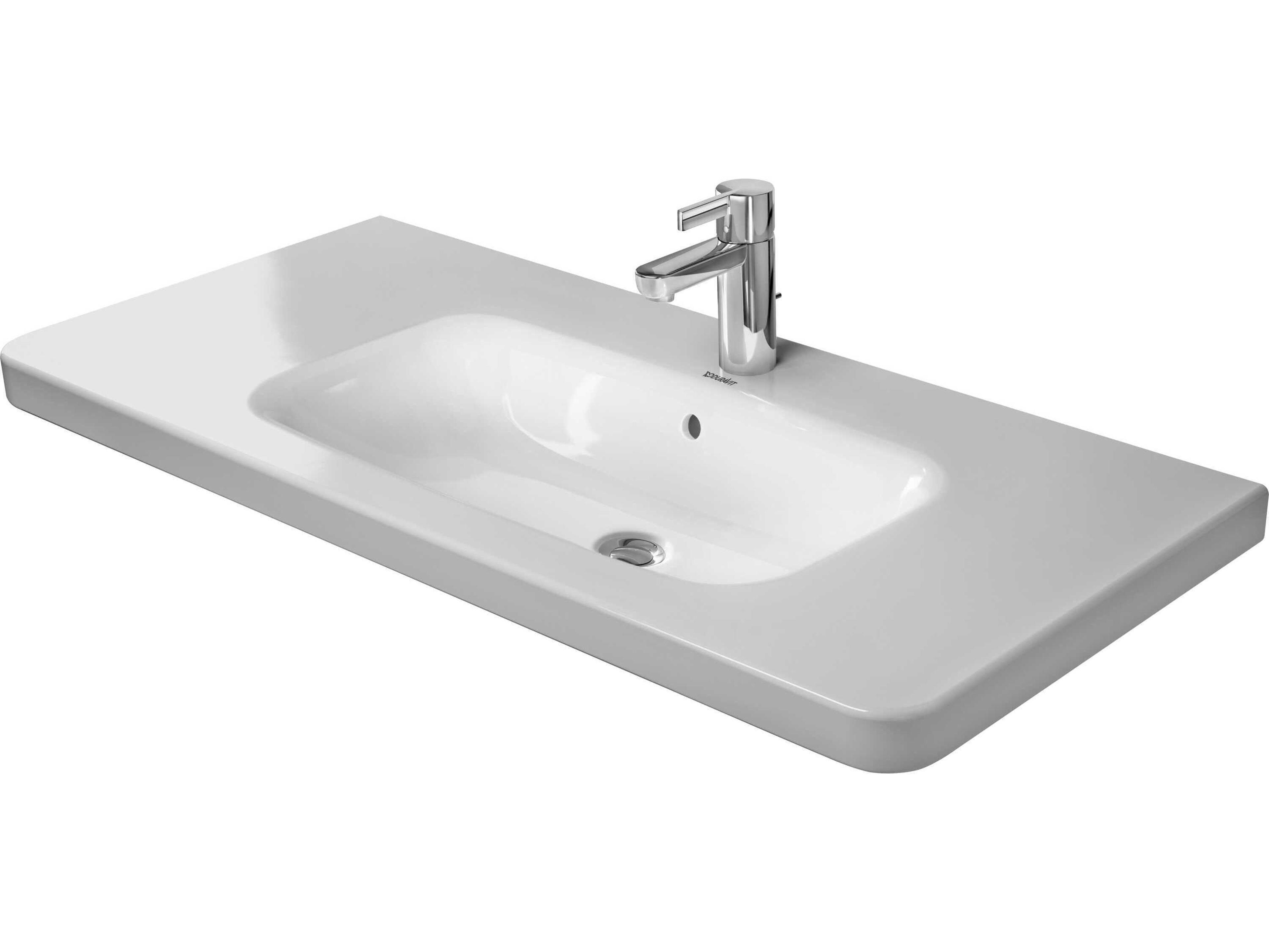 Duravit Durastyle 40'' Ceramic White High Gloss Sink with 1 Faucet Hole