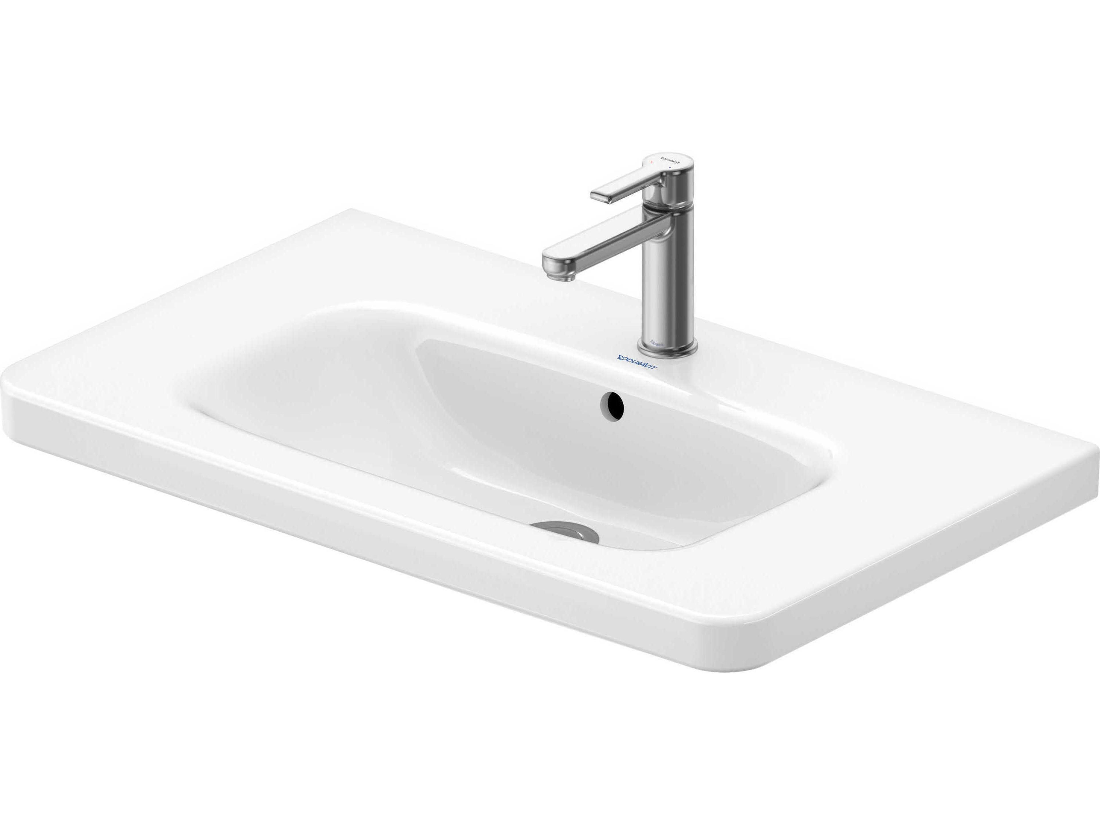 Duravit Durastyle 31'' Ceramic White High Gloss Sink with 1 Faucet Hole
