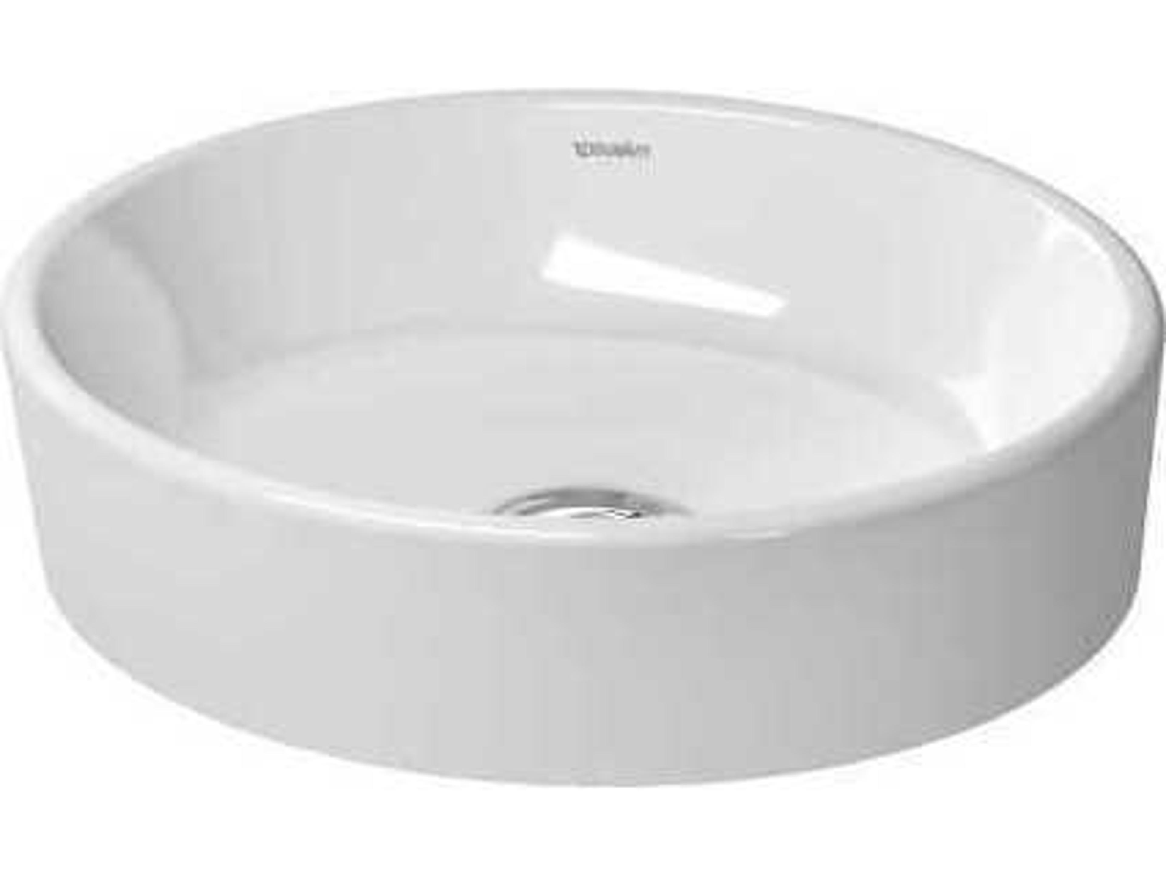 Duravit Starck 2 17'' Ceramic White High Glos Washbowl Sink with No Faucet Hole