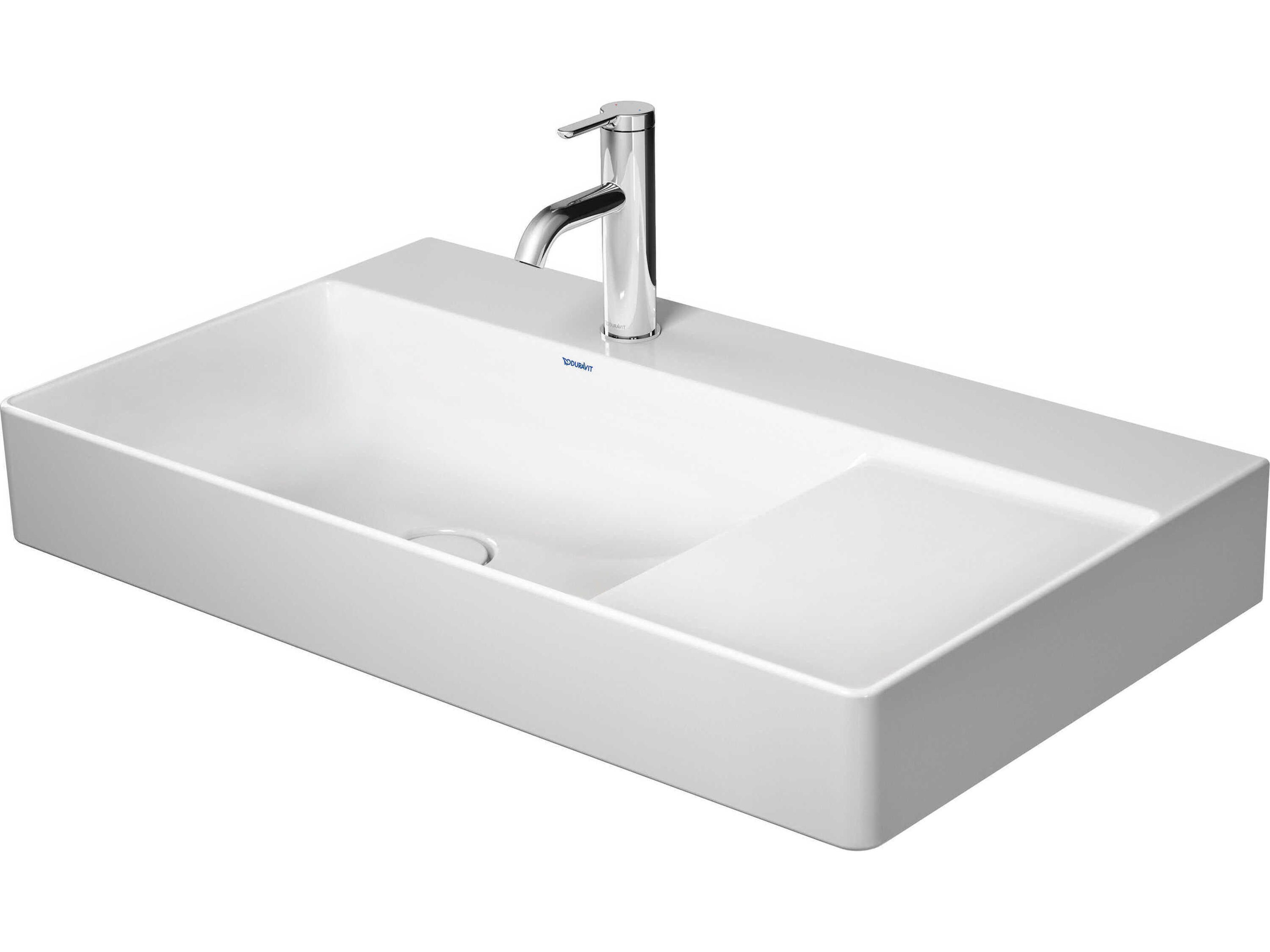 Duravit Durasquare 31'' White High Gloss Hand Sink with No Faucet Hole
