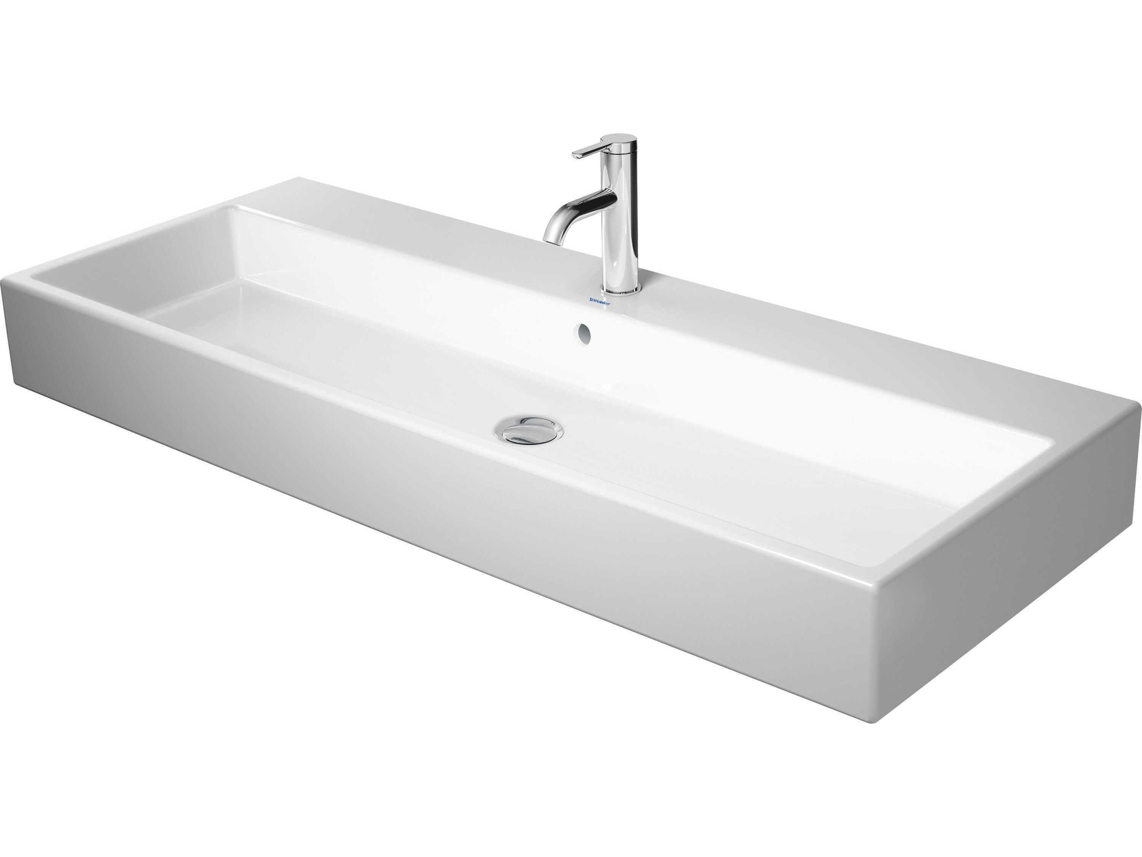 Duravit Vero 47'' Ceramic White High Gloss Sink with 1 Faucet Hole - Ground