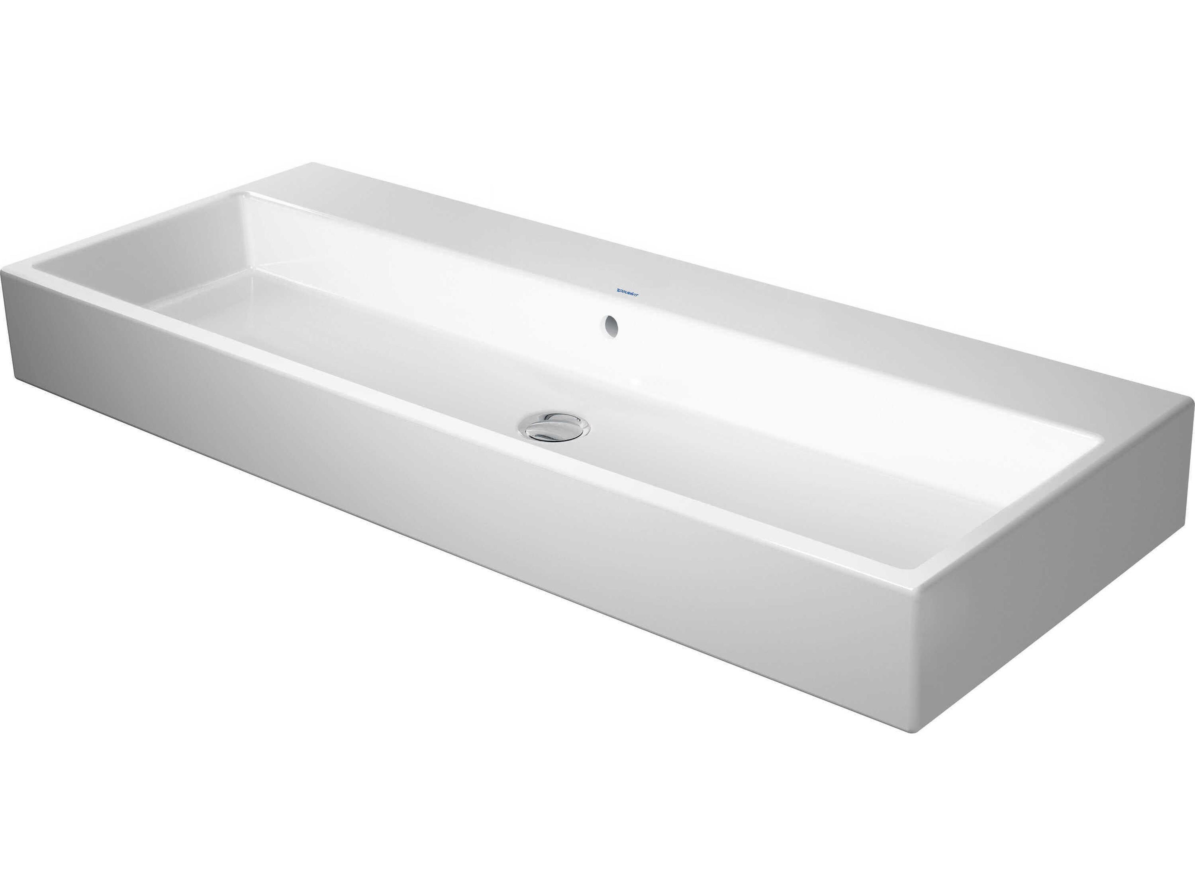 Duravit Vero 47'' Ceramic White High Gloss Sink with No Faucet Hole