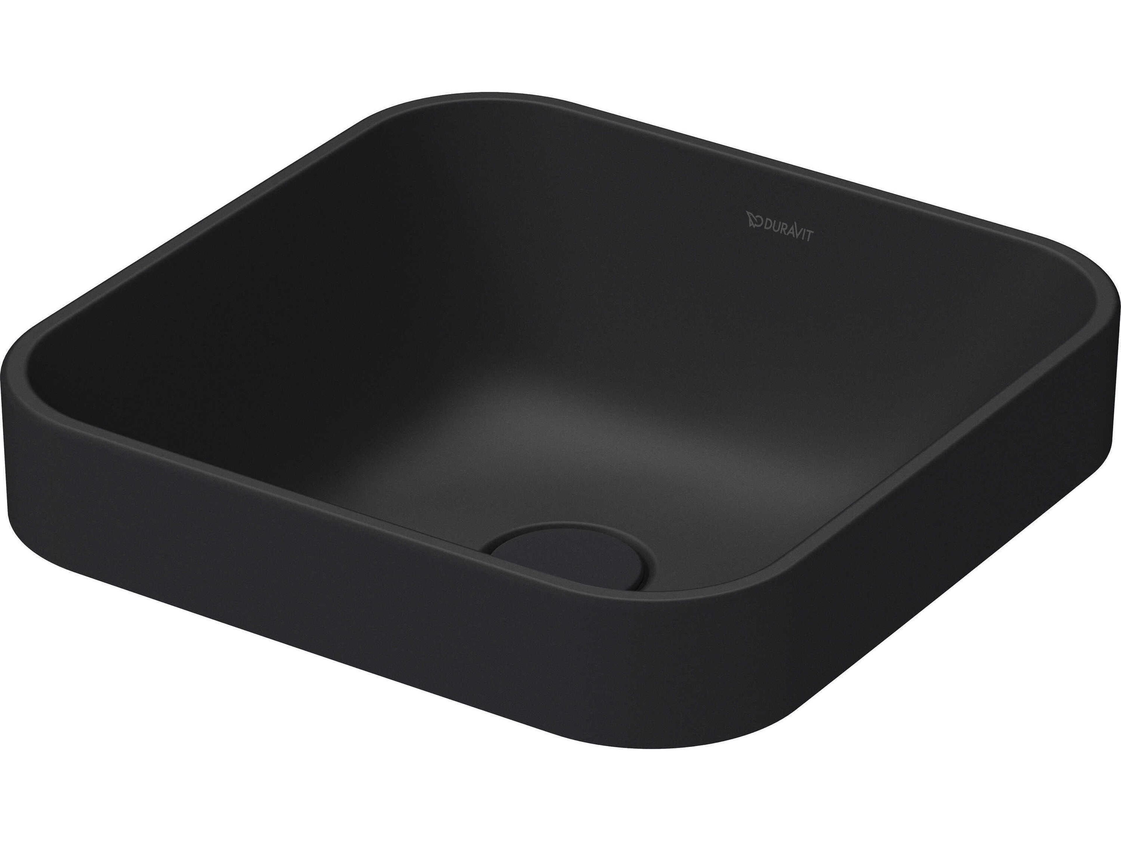 Duravit Happy D.2 16'' Anthracite Matt Washbowl Sink with No Faucet Hole