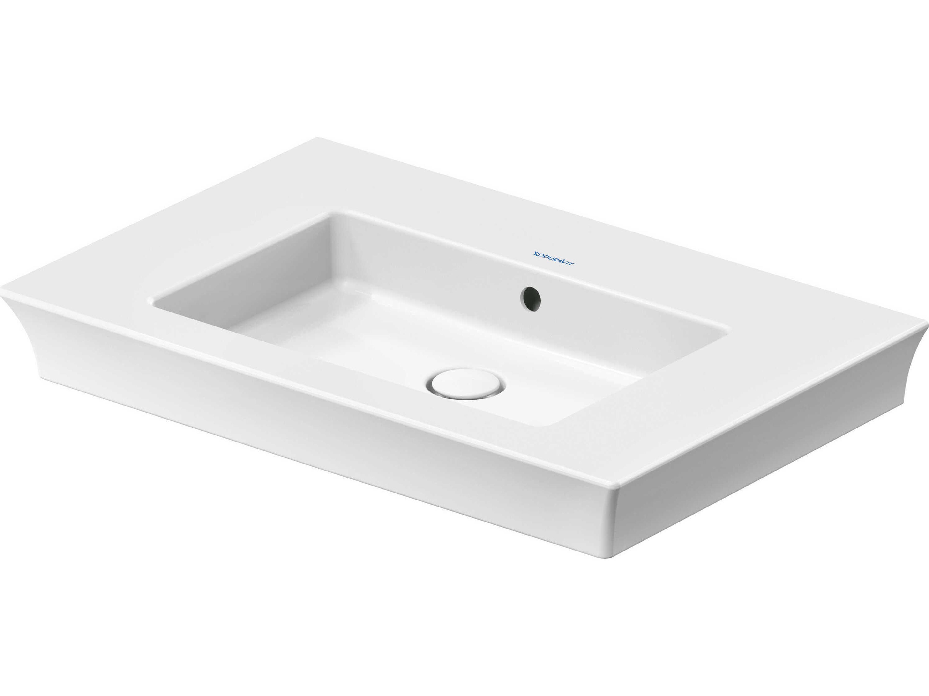 Duravit White Tulip 30'' Ceramic White High Gloss Sink with No Faucet Hole