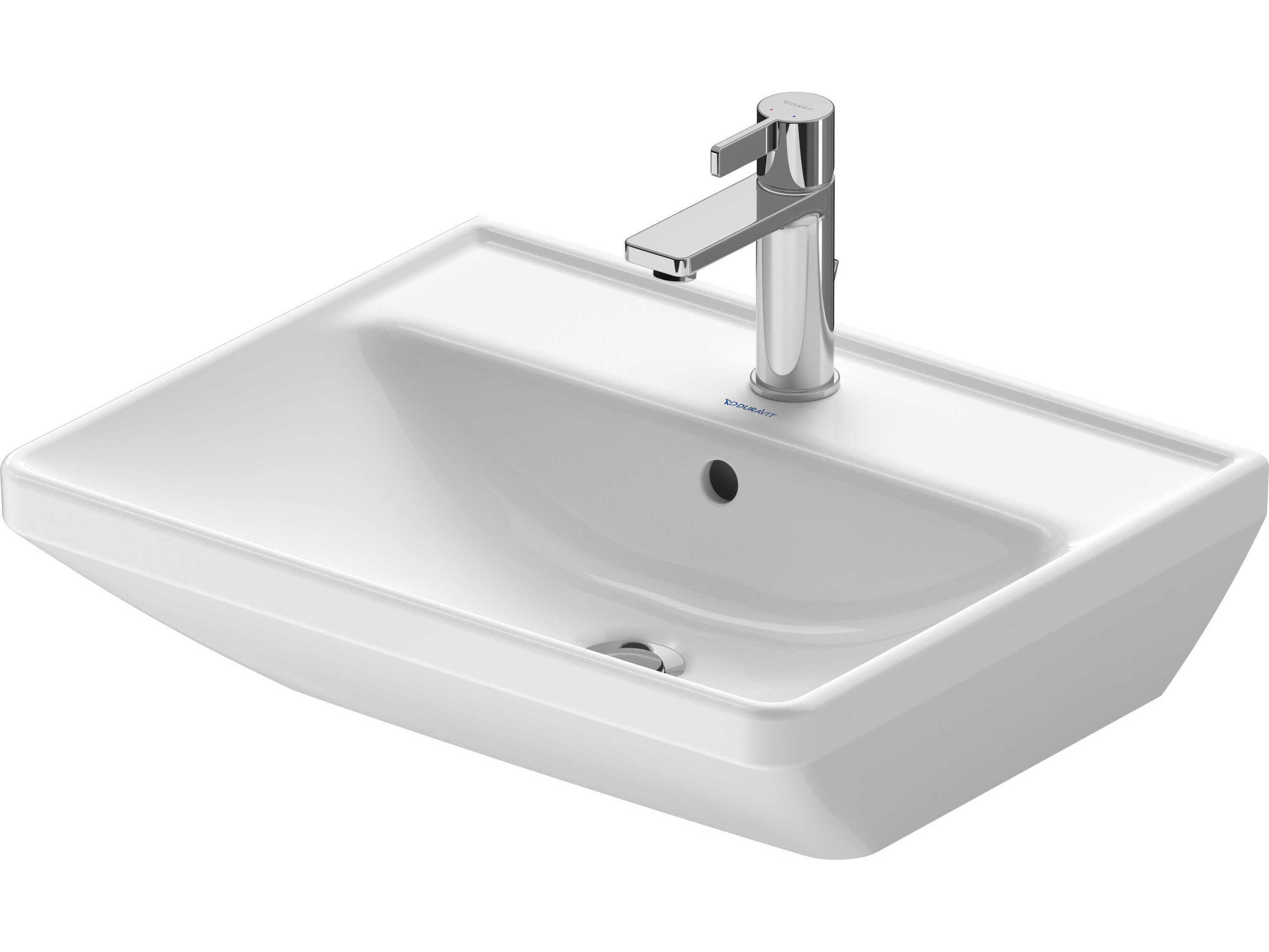 Duravit D-neo 22'' Ceramic White High Gloss Sink with 1 Faucet hole