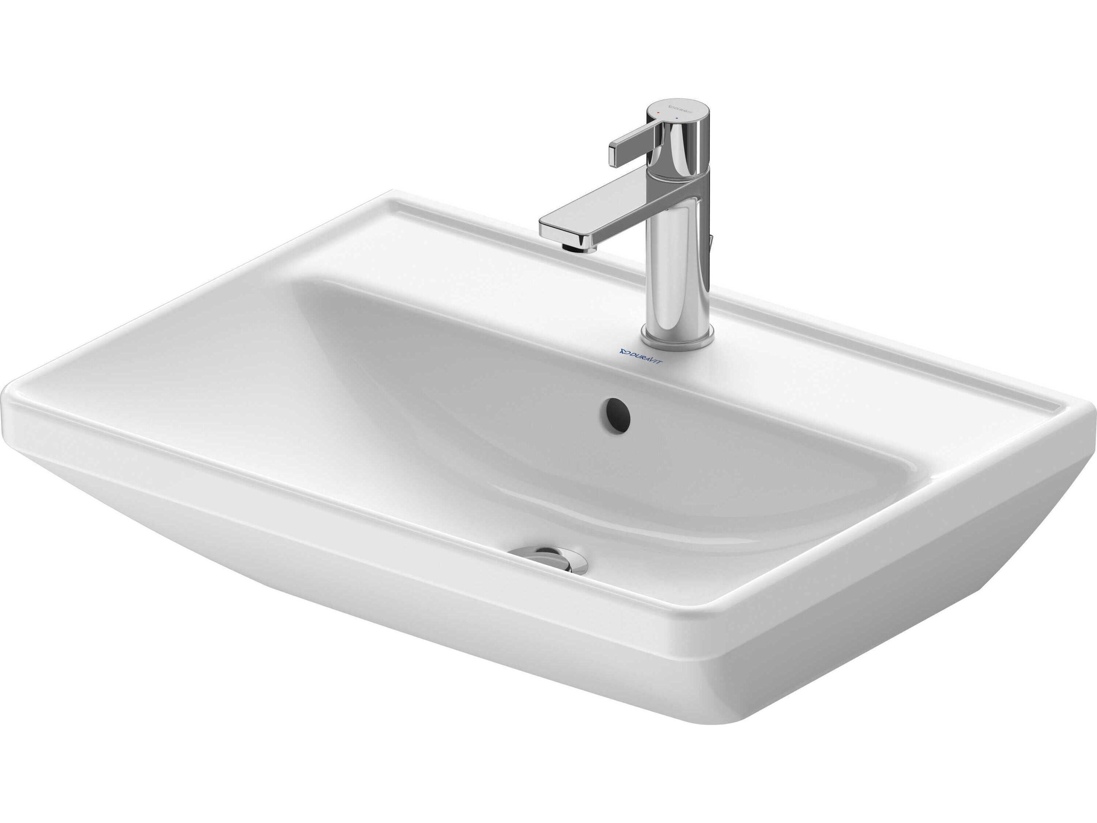 Duravit D-neo 24'' Ceramic White High Gloss Sink with 1 Faucet hole