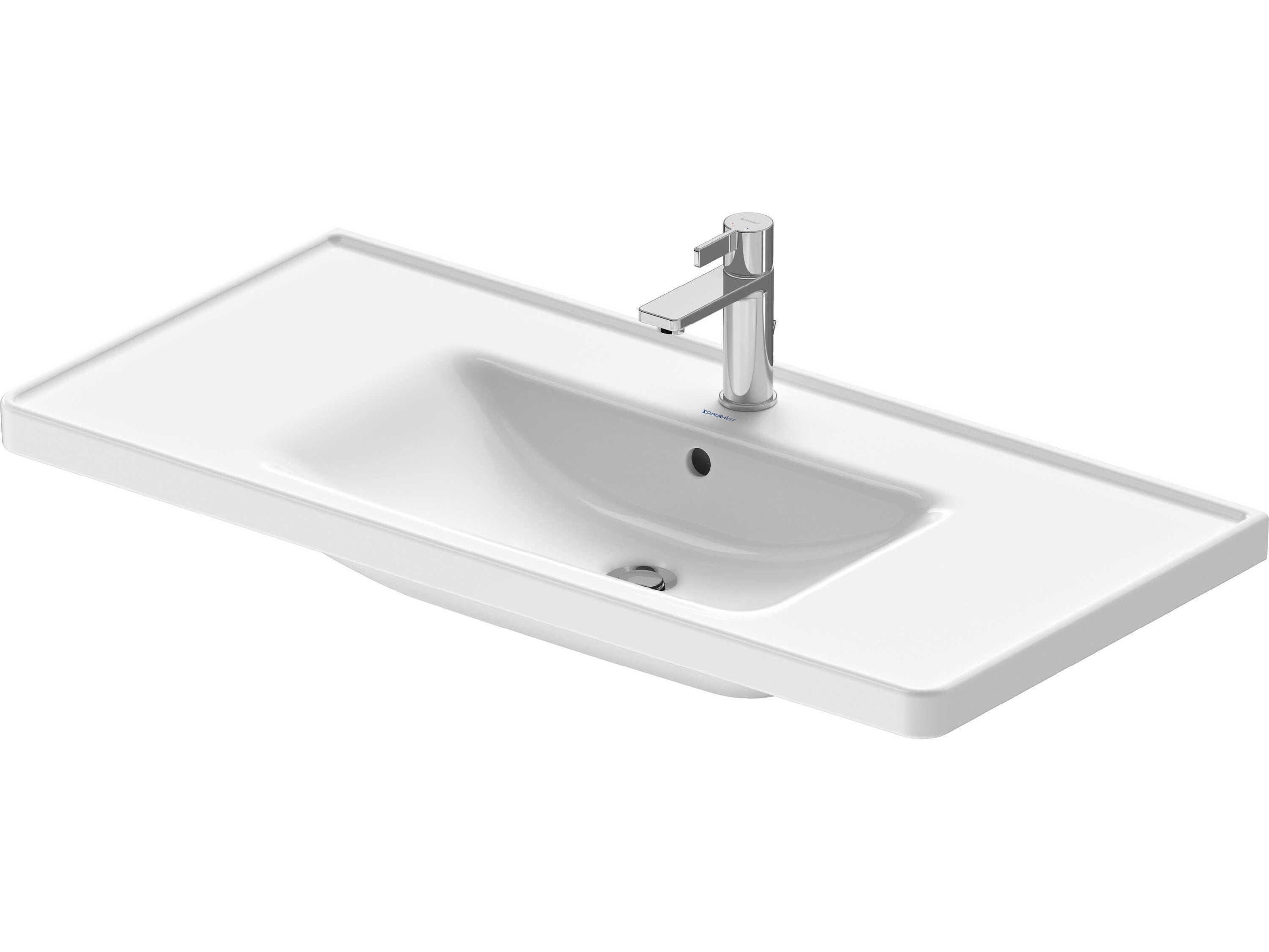 Duravit D-neo 40'' Ceramic White High Gloss Sink with 1 Faucet hole