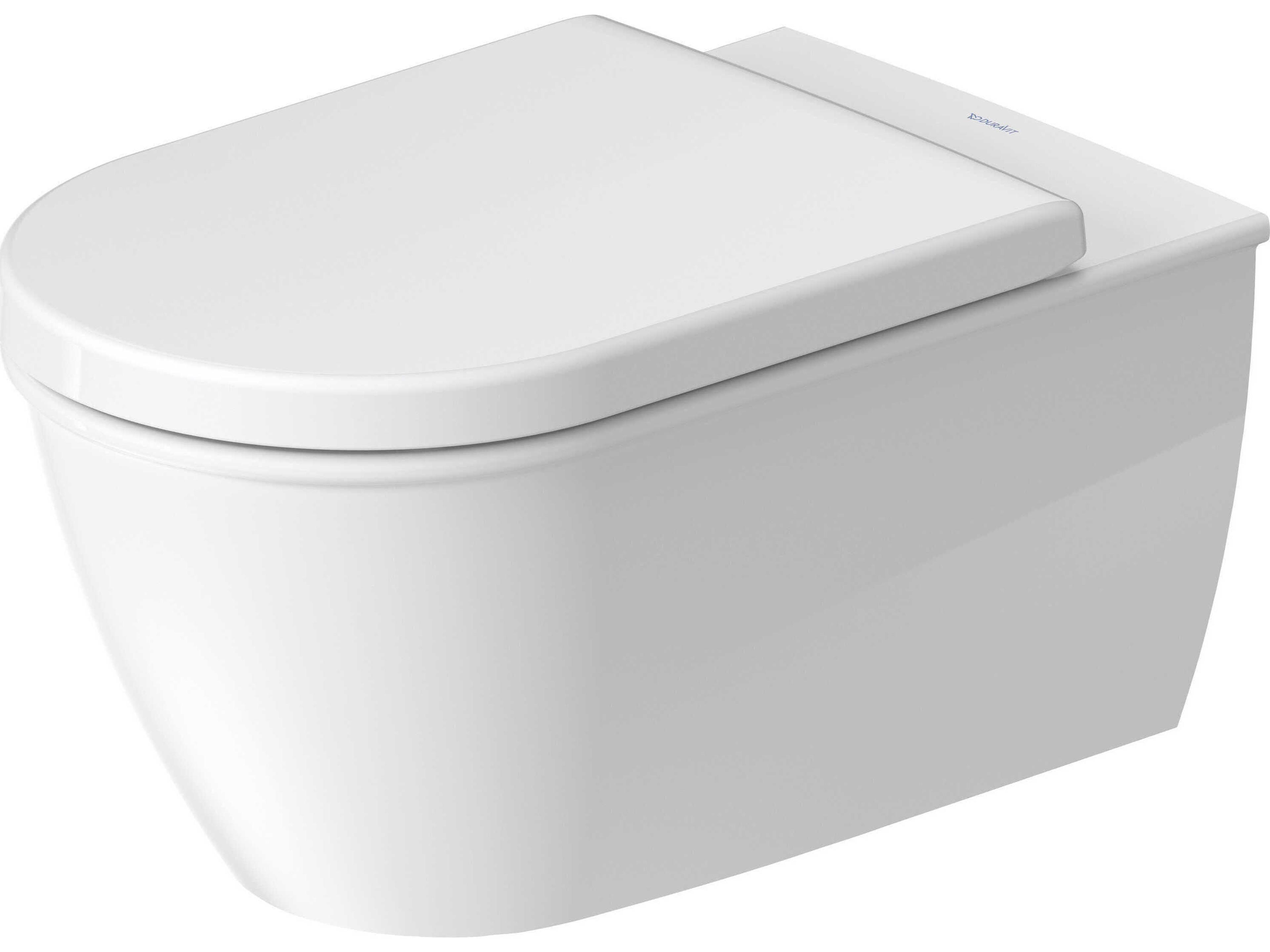 Duravit Darling 14'' White High Gloss Wall-Mounted Toilet - 0 / 1.59 GPF - HygieneGlaze