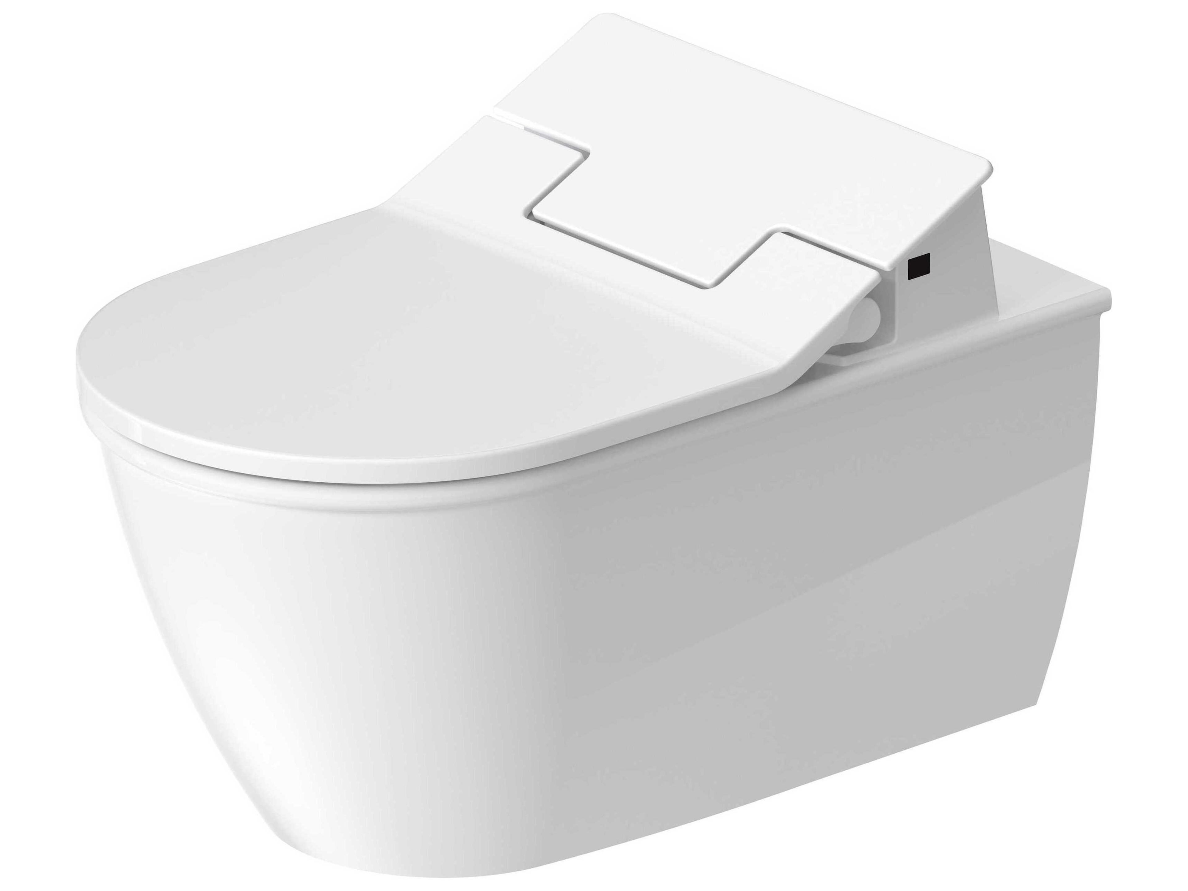 Duravit Darling 14'' Ceramic White High Gloss Wall-Mounted Shower Toilet - HygieneGlaze