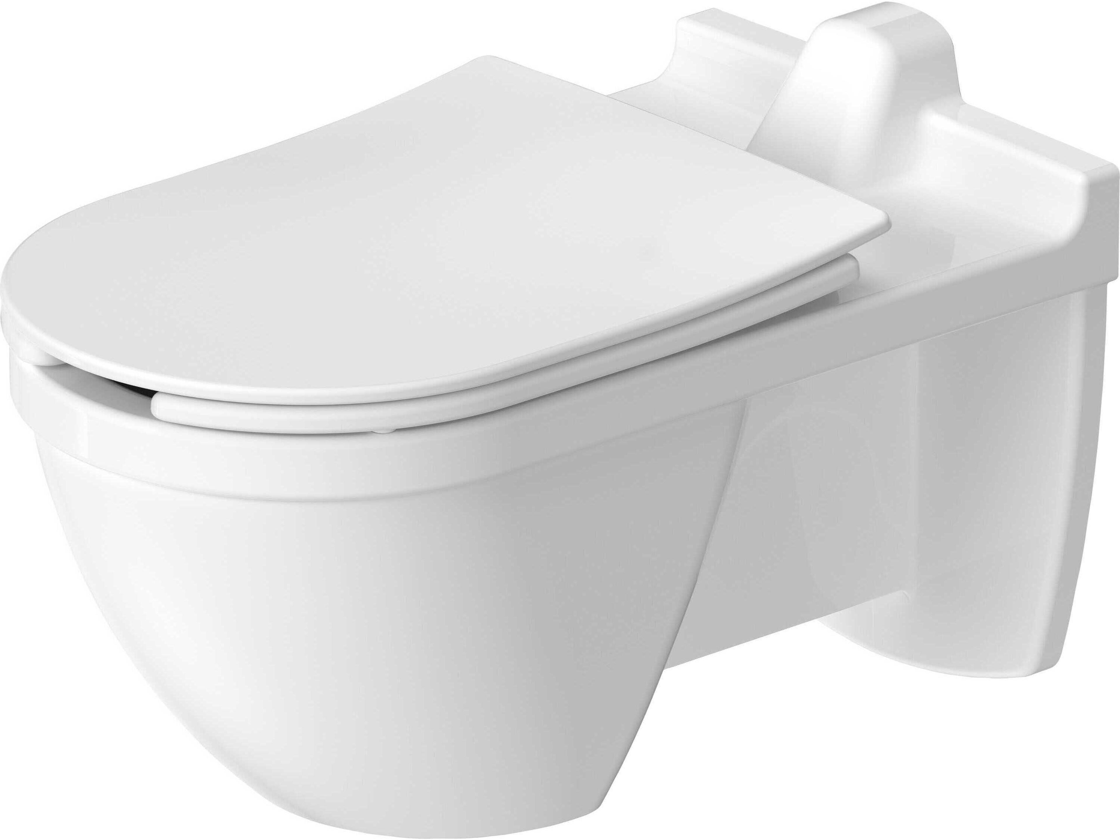 Duravit Starck 3 15'' Ceramic White High Gloss Wall-Mounted Toilet - 1.27 GPF