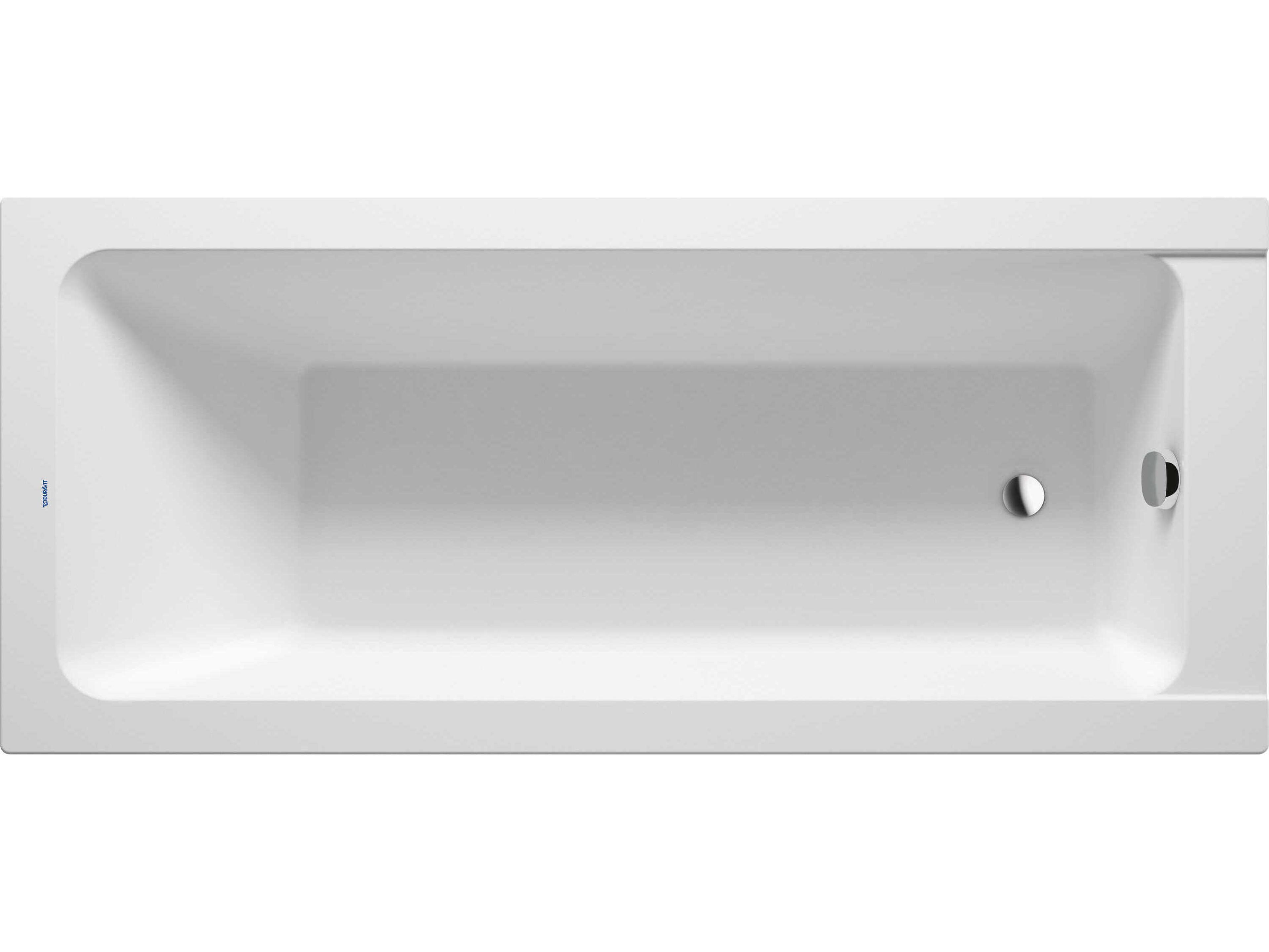 Duravit D-code 67'' Acrylic White Bathtub - Reversible Drain