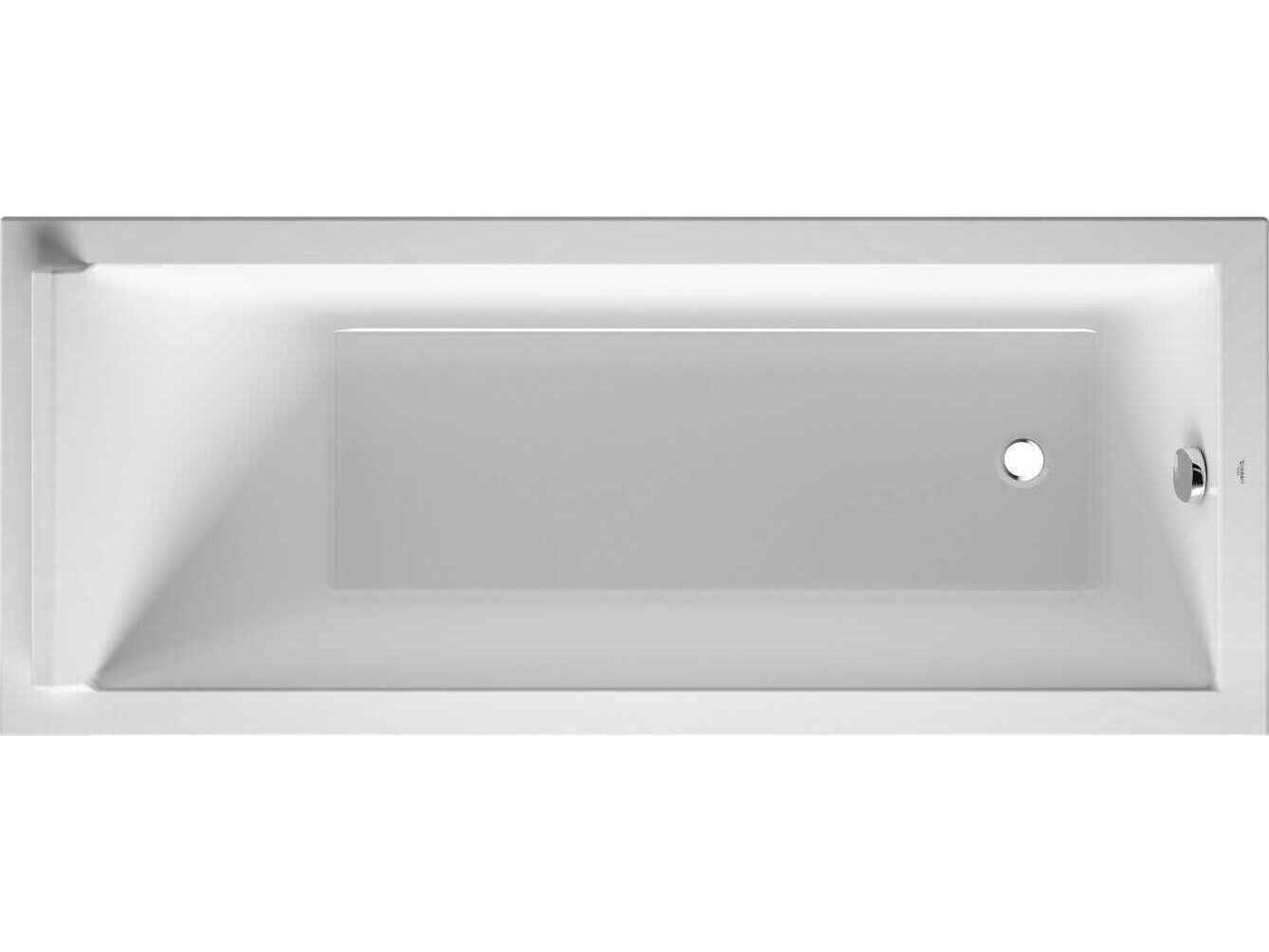 Duravit Starck 67'' Acrylic White Matt Drop-In Bathtub