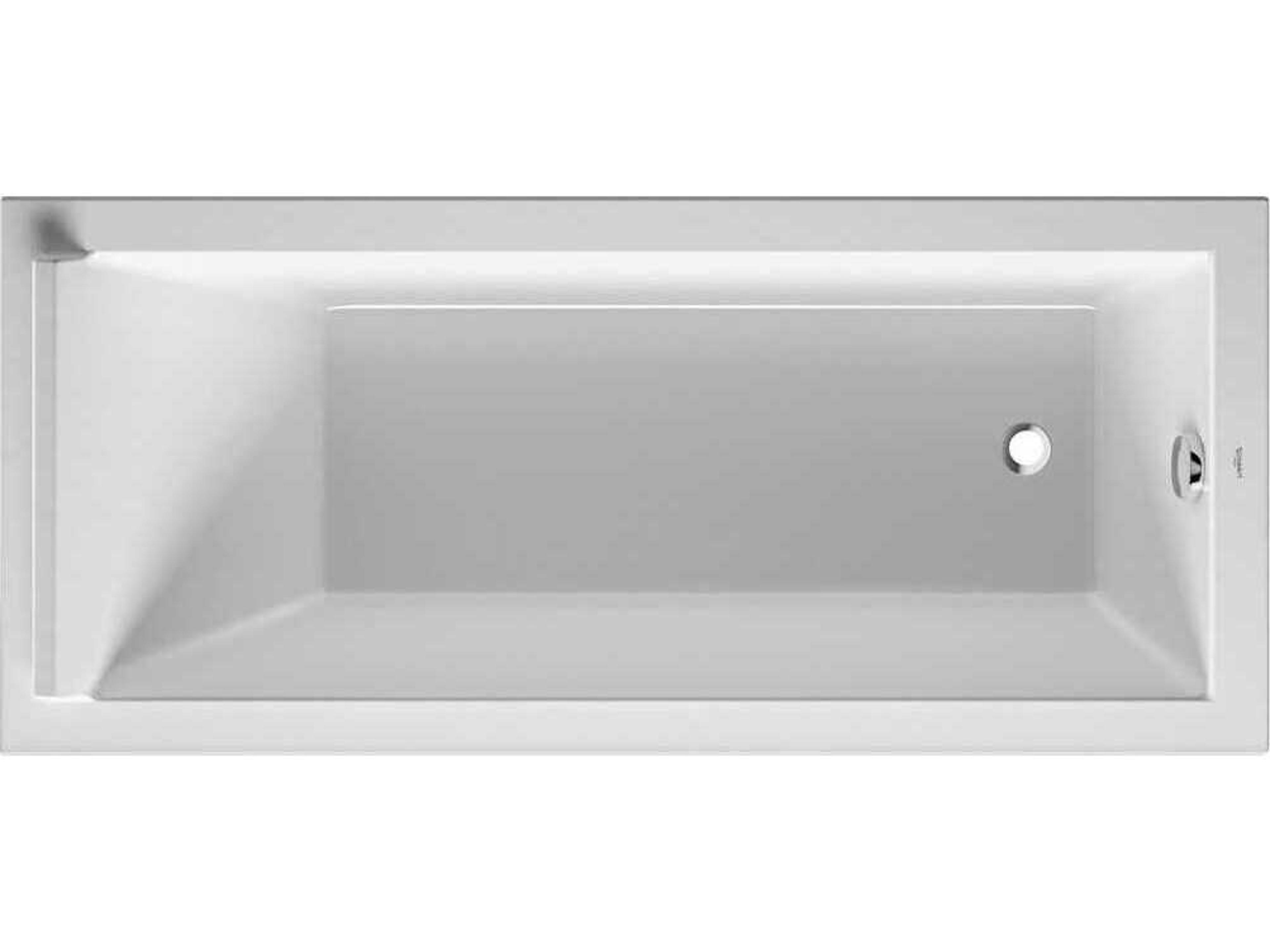 Duravit Starck 67'' Acrylic White Matt Drop-In Bathtub