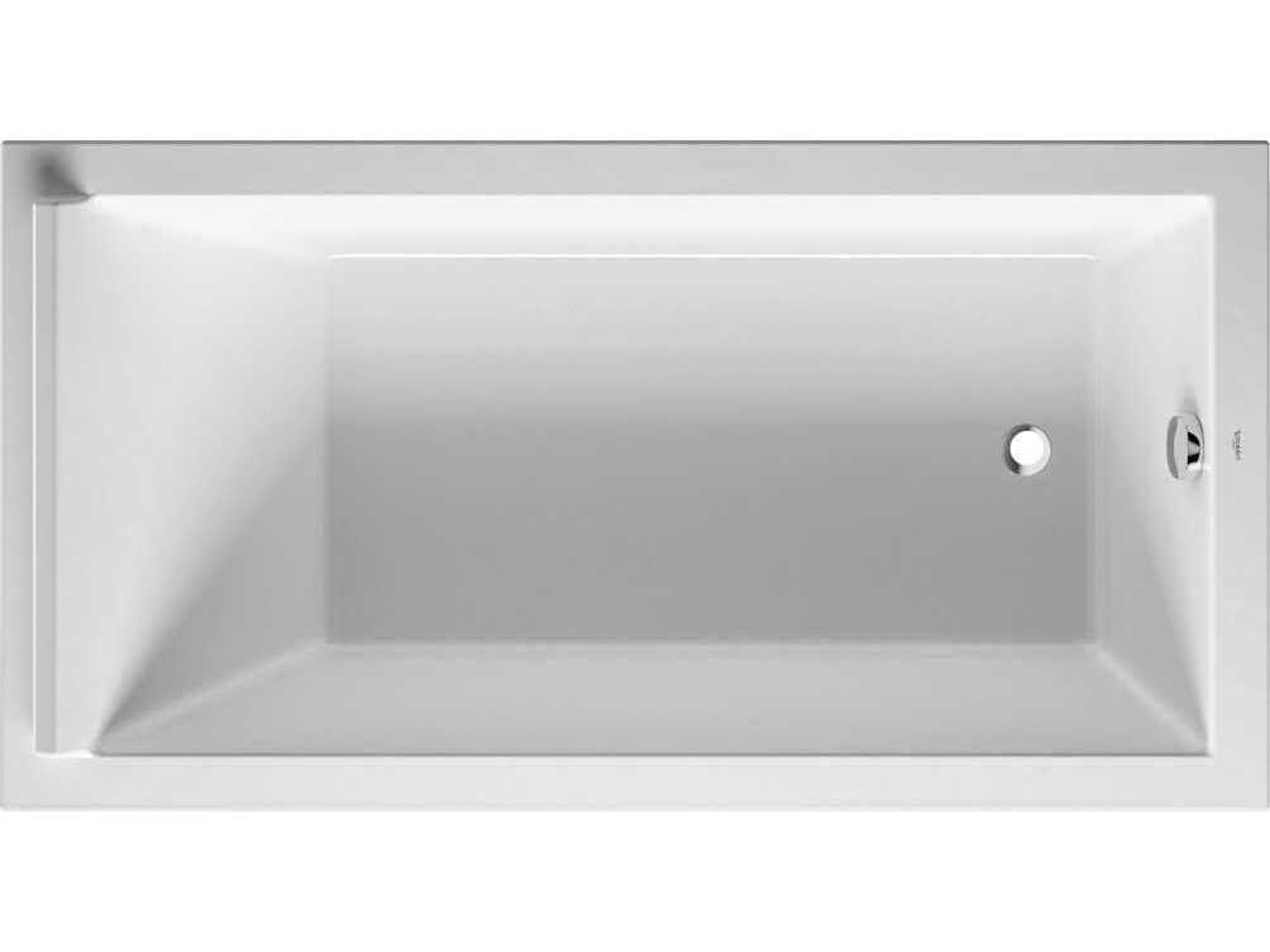 Duravit Starck 67'' Acrylic White Matt Drop-In Bathtub