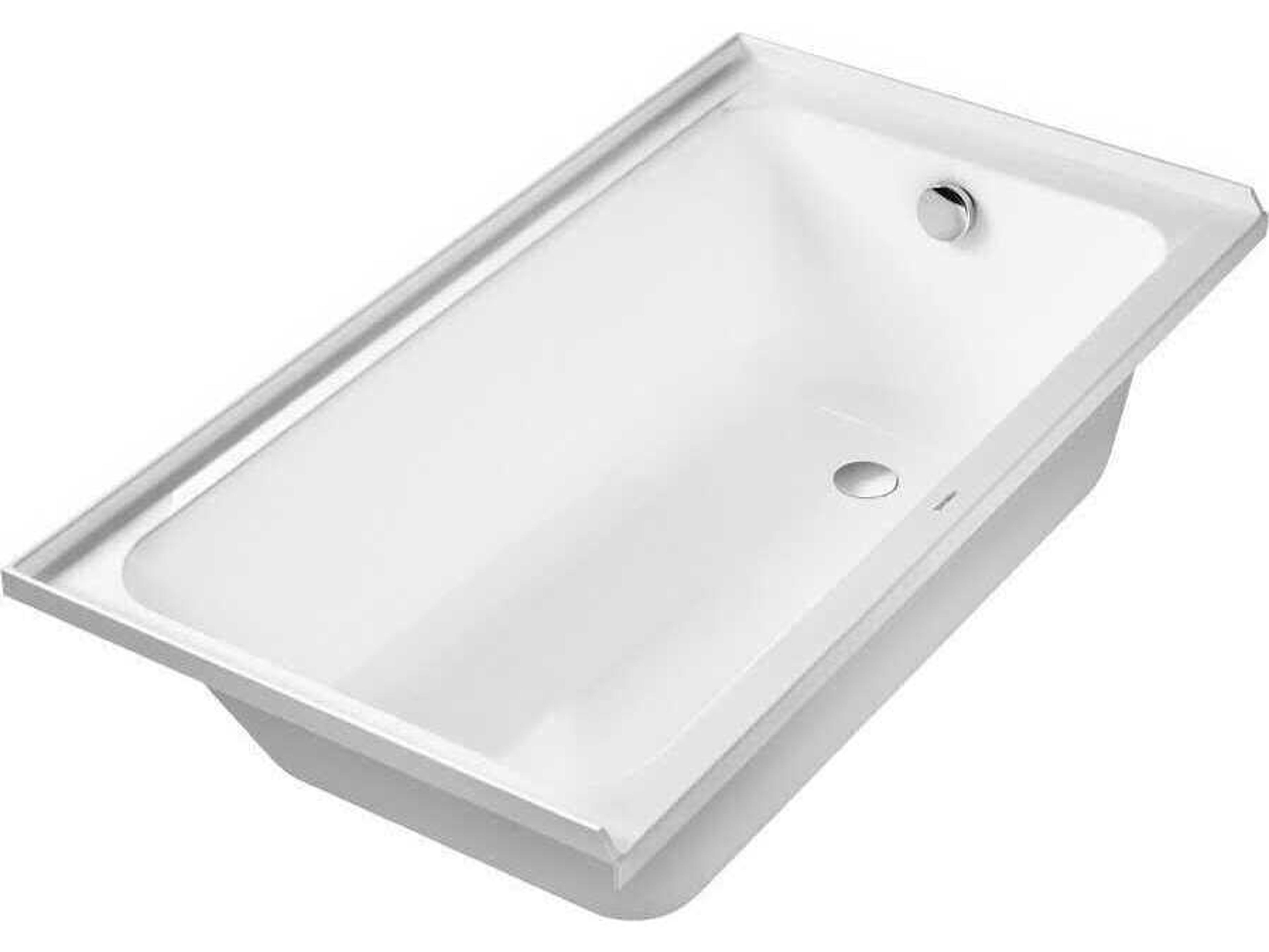 Duravit D-code 60'' Acrylic White Bathtub - Right side Drain