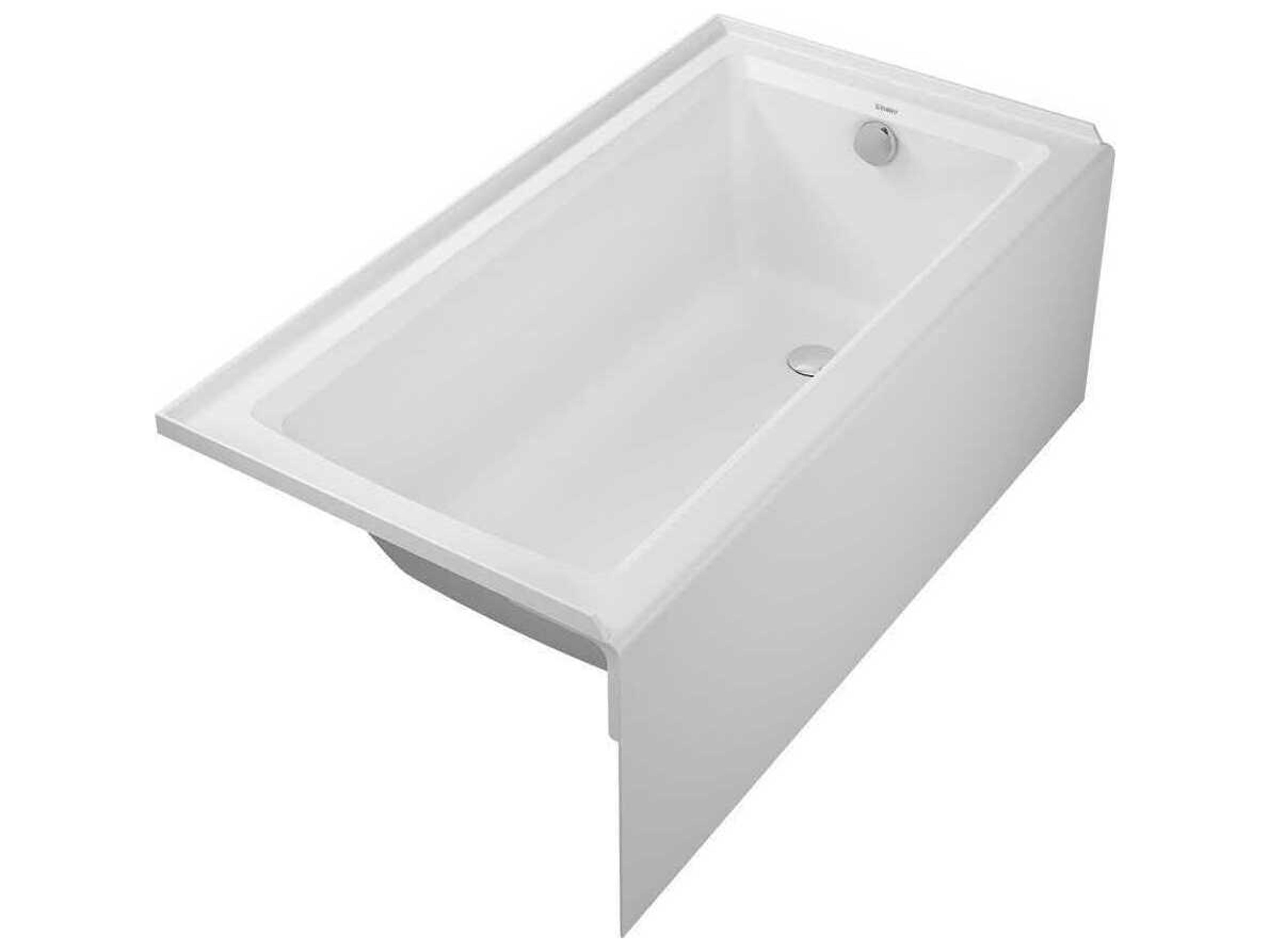 Duravit Architec 60'' White Bathtub - Right oriented drain