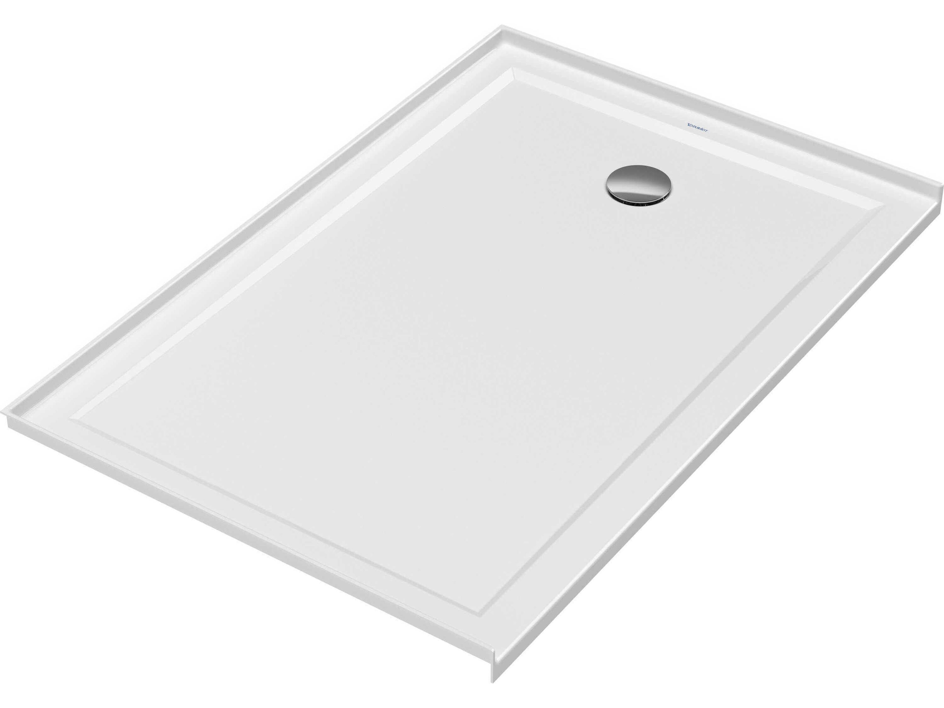Duravit Architec 54'' White Acrylic Shower Base - Right oriented drain
