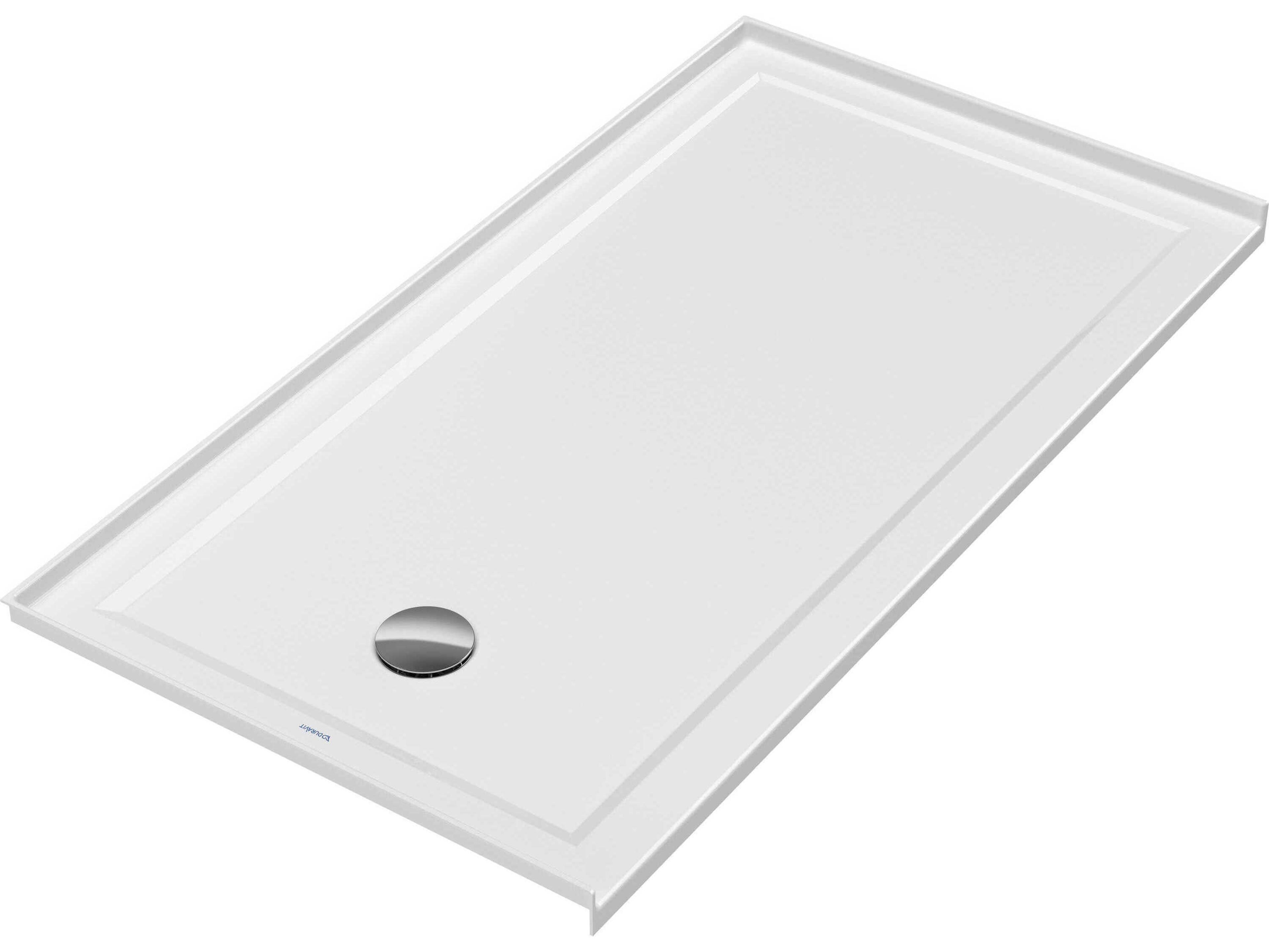 Duravit Architec 60'' x 32'' White Acrylic Shower Base - Left oriented drain