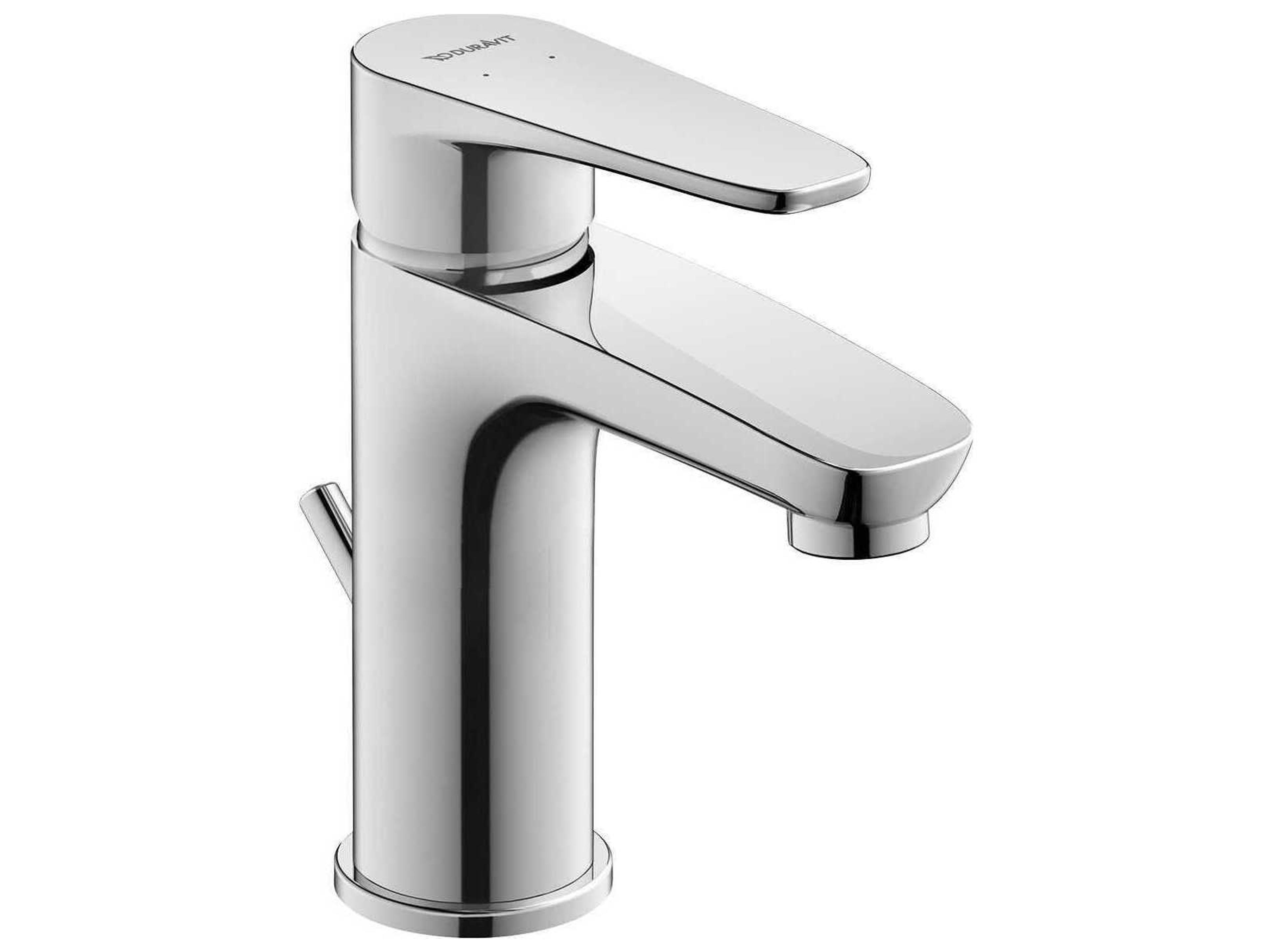 Duravit B.1 5'' Chrome High Gloss Single hole Faucet - Drain Kit Included