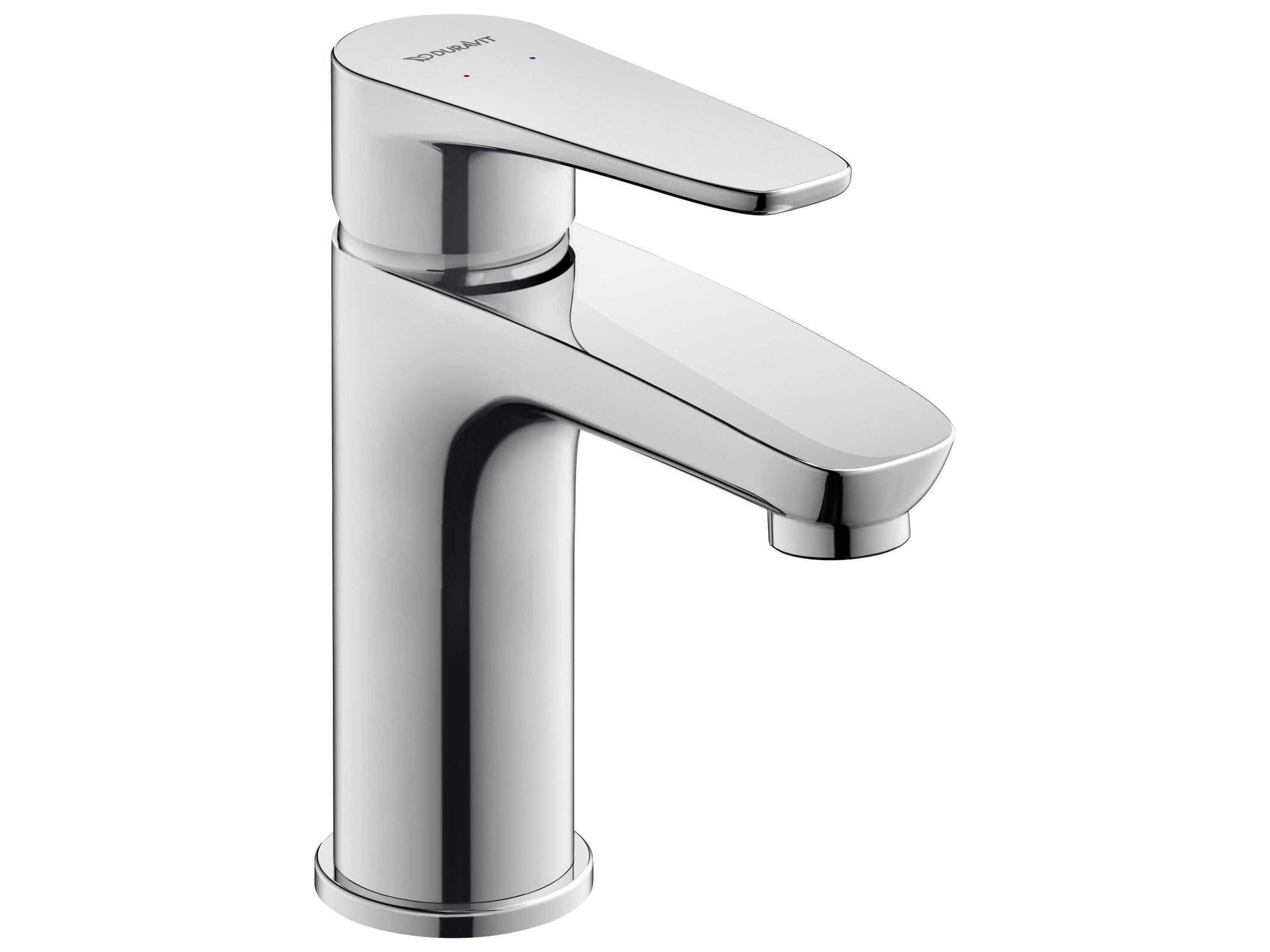 Duravit B.1 5'' Chrome High Gloss Single hole Faucet - Drain Kit Not Included
