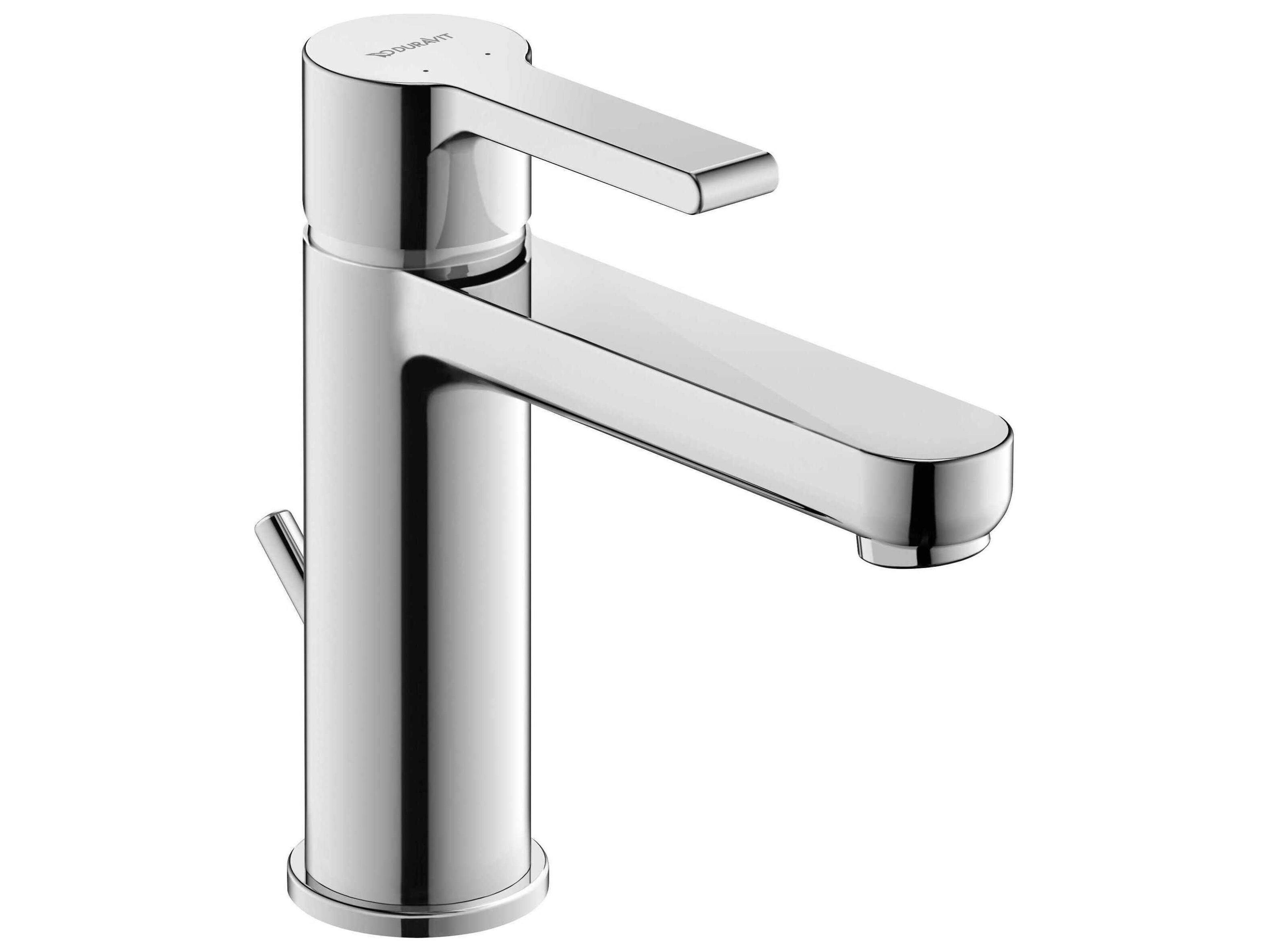 Duravit B.2 item 7'' Chrome High Gloss Single Hole Faucet - Drain Kit Included